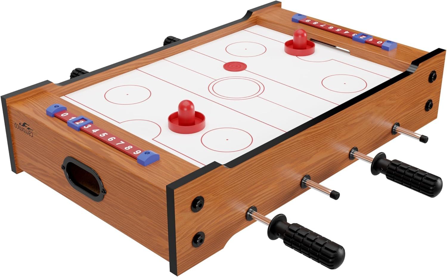 Carromco Multifunktionstisch Kicker Multigame FLIP-XW – 2in1 Tischauflage, Tischfußball & Gleithockey, Mini-Kicker