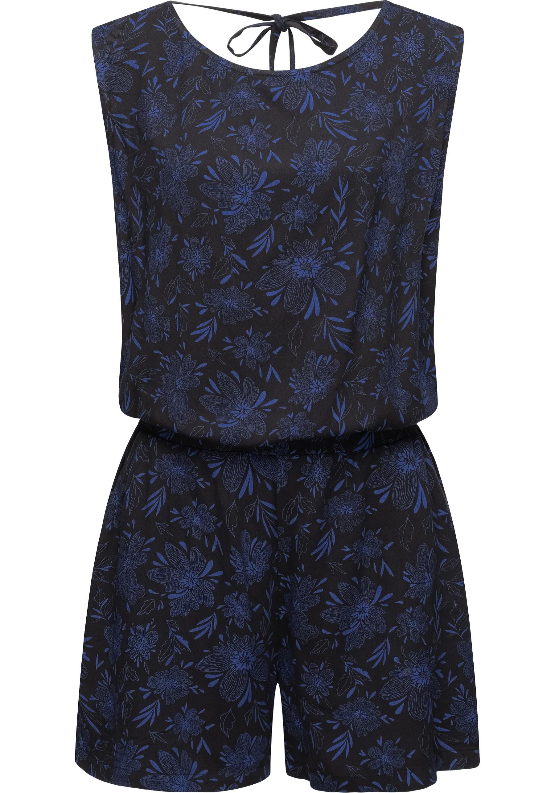 Ragwear Jumpsuit Zella schicker, kurzer Damen Overall mit floralem Print