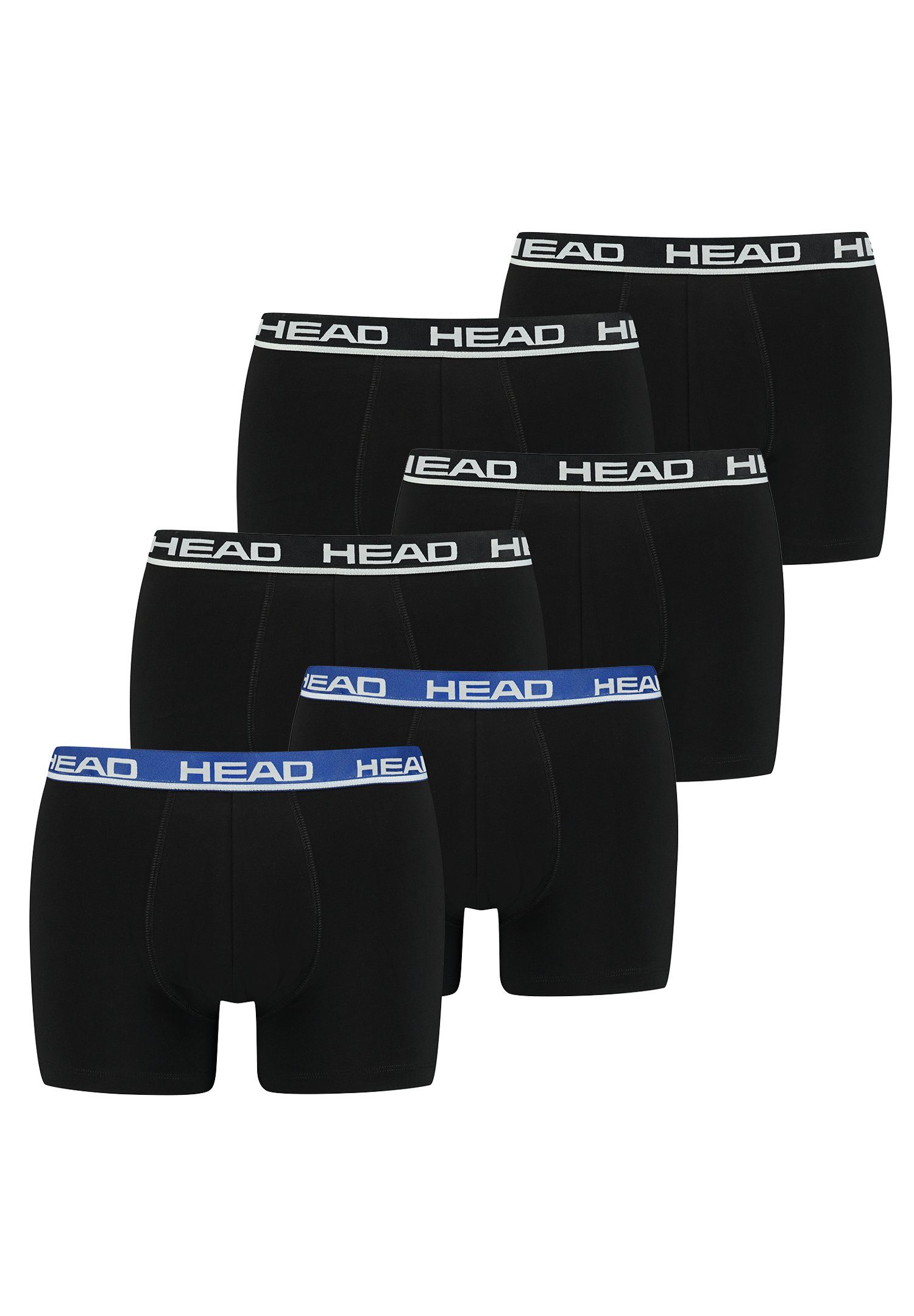 Head Boxershorts Head Basic Boxer 6P (Spar-Set, 6-St., 6er-Pack) Black/Black Blue