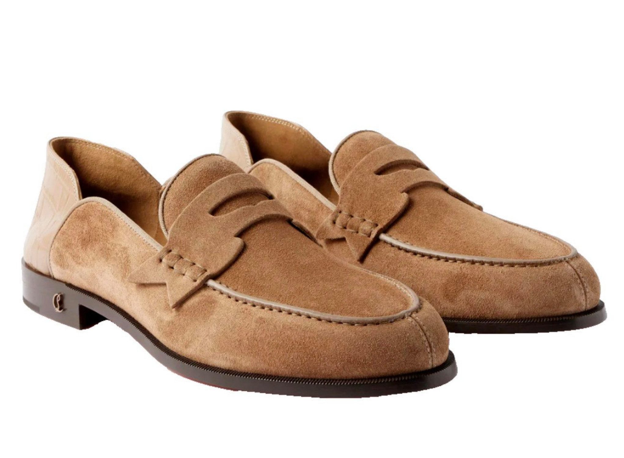 CHRISTIAN LOUBOUTIN Loafers Suede Penny No Back Slippers Sneakers Schuhe Turnschuhe Loafer klappbaren Ferse