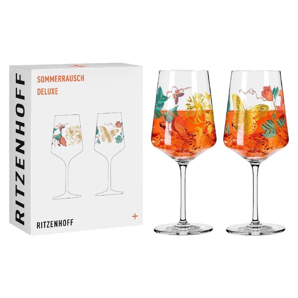 Ritzenhoff Cocktailglas Ritzenhoff Sommerrausch Deluxe 2er #23 #24 E. Tjader H24, Kristallglas