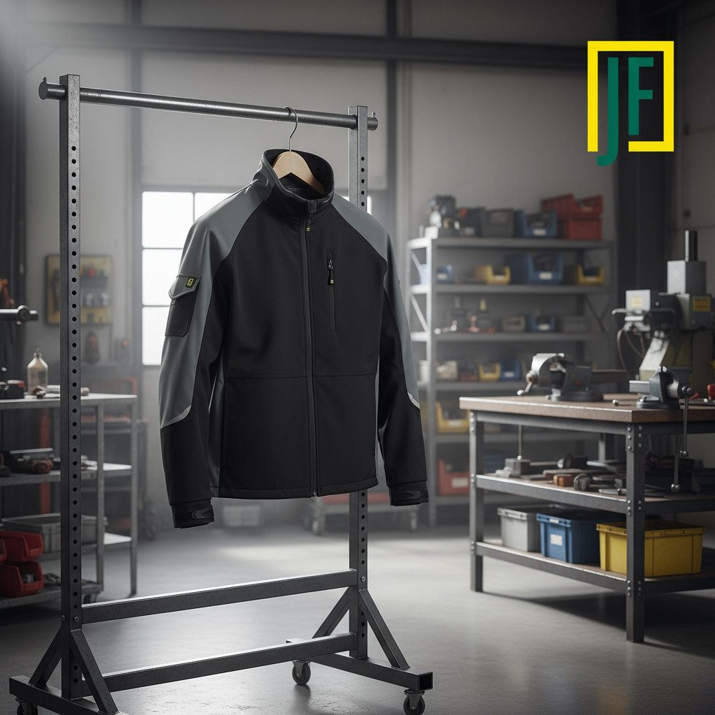 Jet-Fast Softshelljacke schwarz/grau, wasserabweisend, winddicht, atmungsaktiv (Mit verstellbarem Bund für individuelle Passform, Farbe: schwarz/grau) für Herren