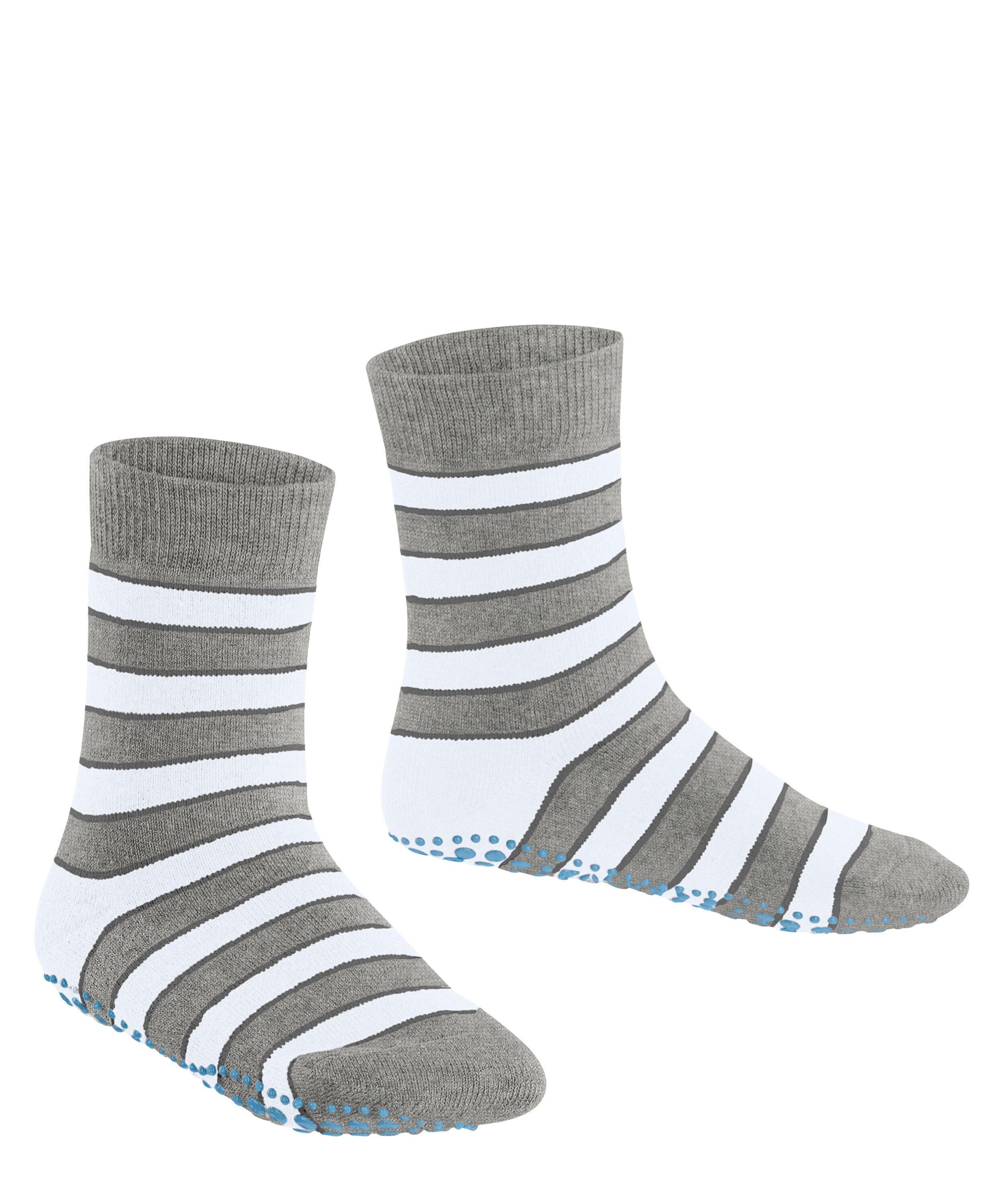 FALKE Haussocken Simple Stripes Haussocken (1-Paar) mit rutschhemmendem Noppendruck
