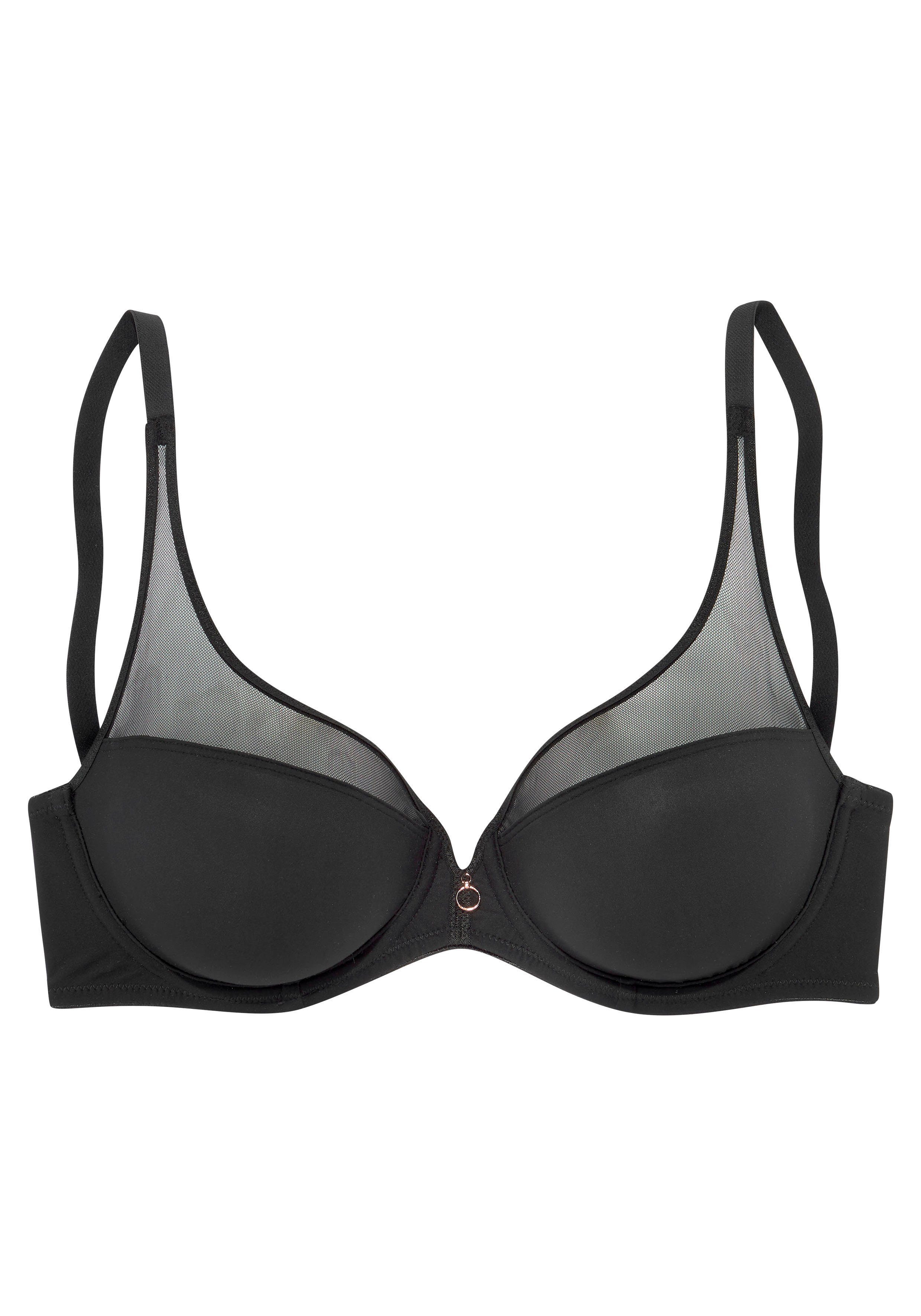 dezent mit Look Bügel-BH LASCANA transparentem schwarz