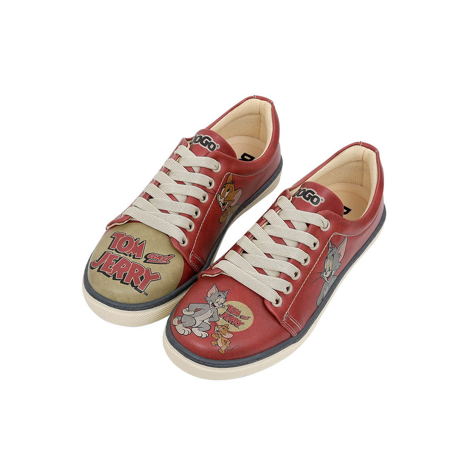 DOGO Classic Schnürsneaker Tom & Jerry Damen Sneaker Sneaker Handgefertigt