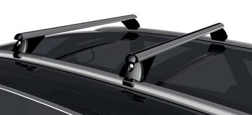 VDP Dachbox, (Für Ihren Porsche Macan (5Türer) ab 2015 mit anliegender Reling), Dachbox VDPBA320 320Ltr carbonlook abschließbar + Alu Dachträger RB003 kompatibel mit Porsche Macan (5Türer) ab 2015