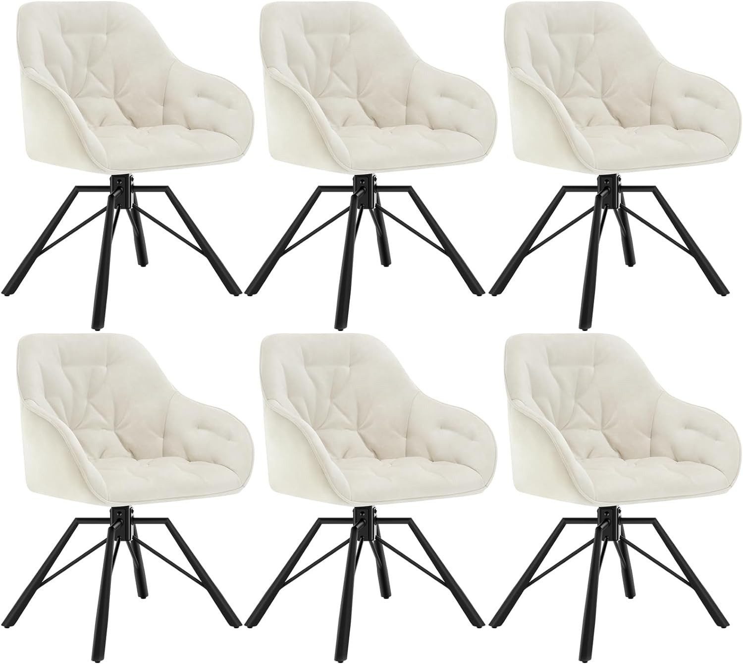 Woltu 4-Fußstuhl (6 St), drehbar, Esszimmerstuhl für Esszimmer Küche Wohnzi günstig online kaufen