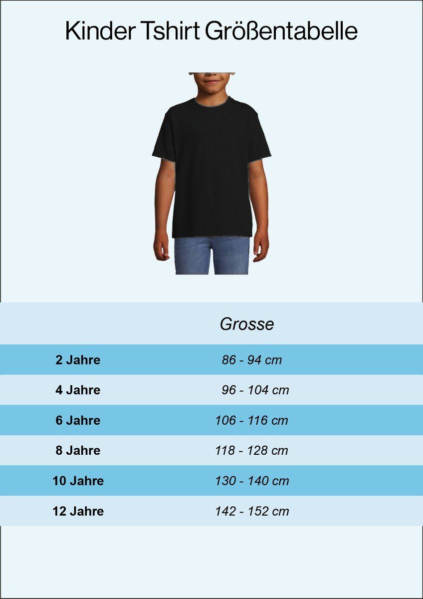 Youth Designz T-Shirt Mario Kinder Mit Grau T-Shirt Front Druck trendigem