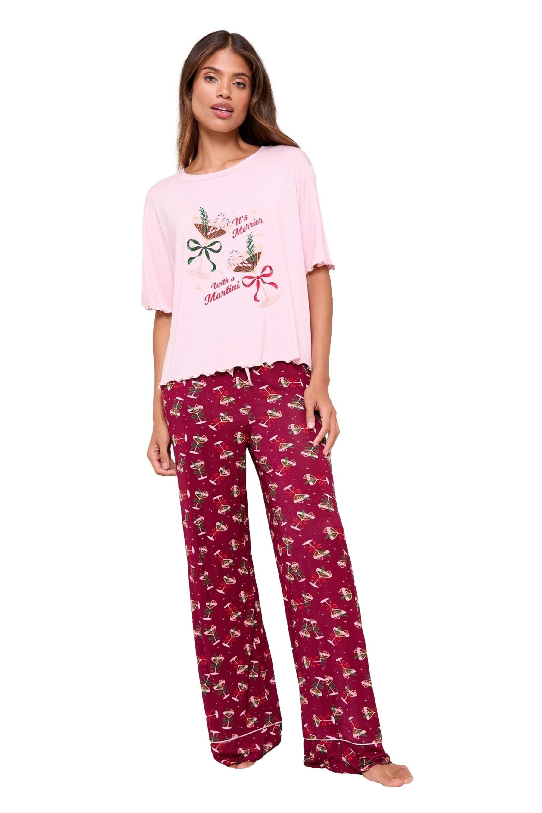 Pyjama Lipsy Kurzärmeliger Weihnachtsschlafanzug