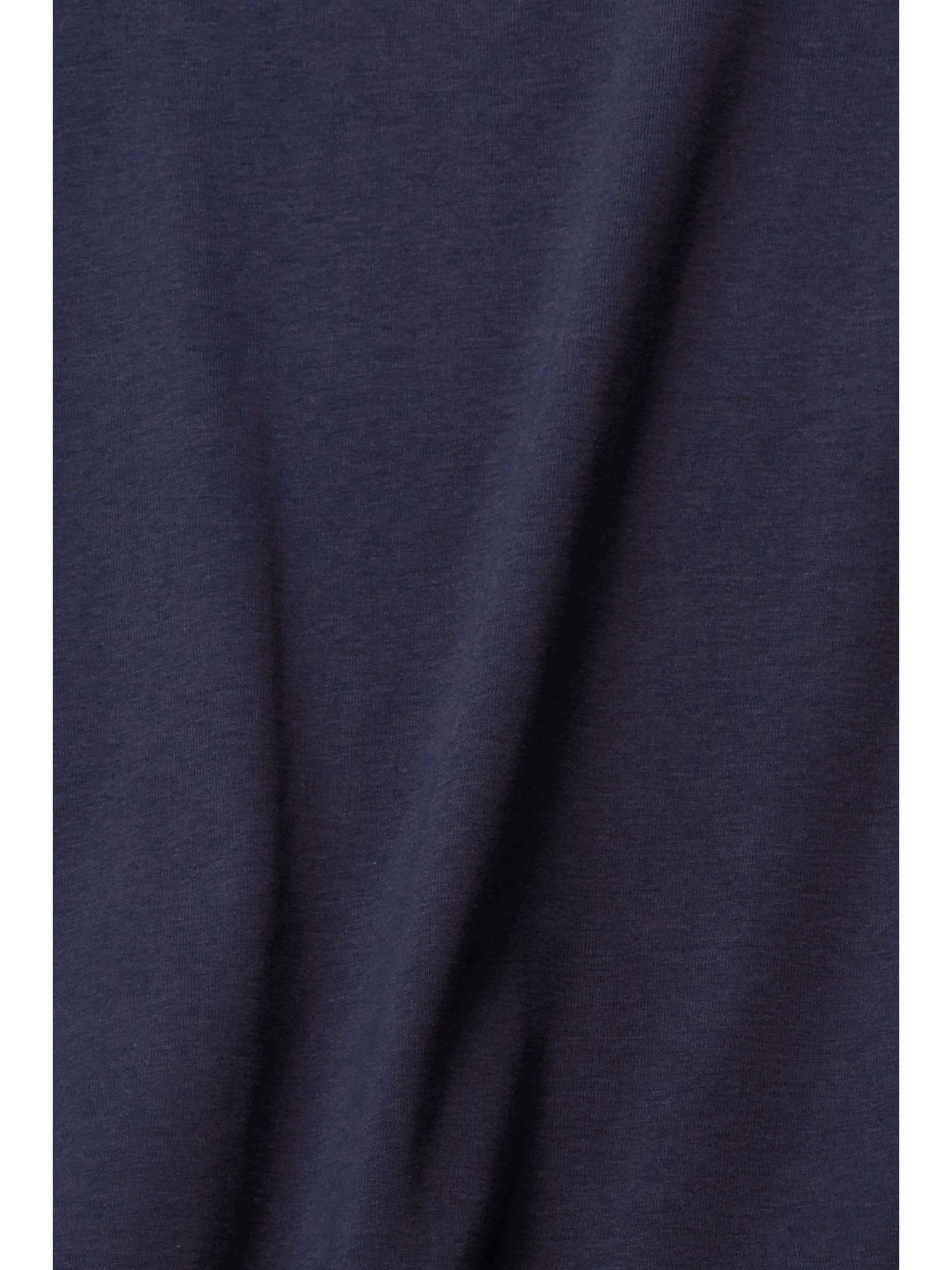 (1-tlg) T-Shirt T-Shirt Glitzersteinchen Logo NAVY Esprit aus mit