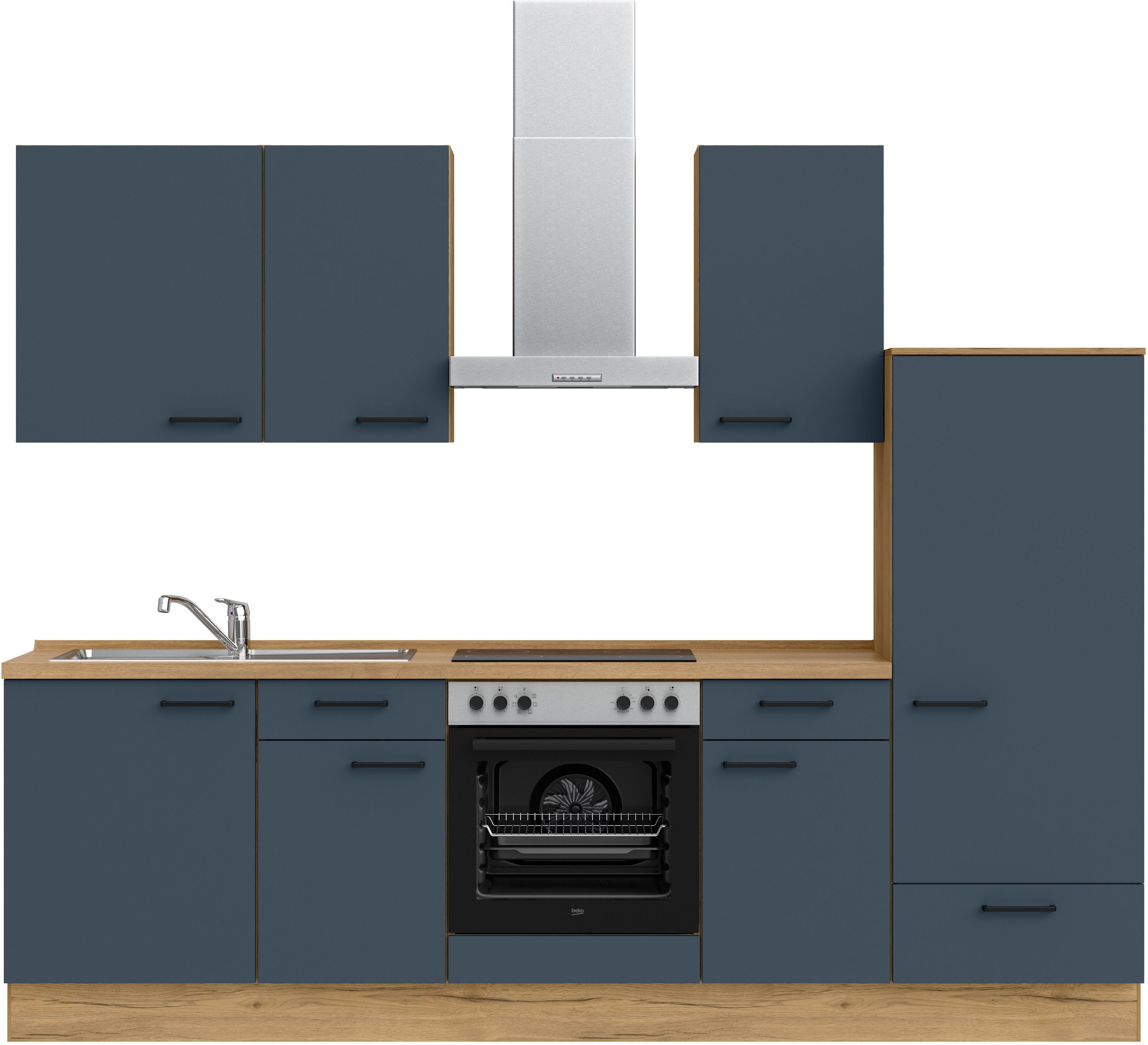 nobilia® Küchenzeile "Easytouch I", NEU: individuell anpassbar mit gratis Profi-Beratung, vormontiert, Breite 270 cm, Ausrichtung wählbar, wahlw. mit E-Geräten