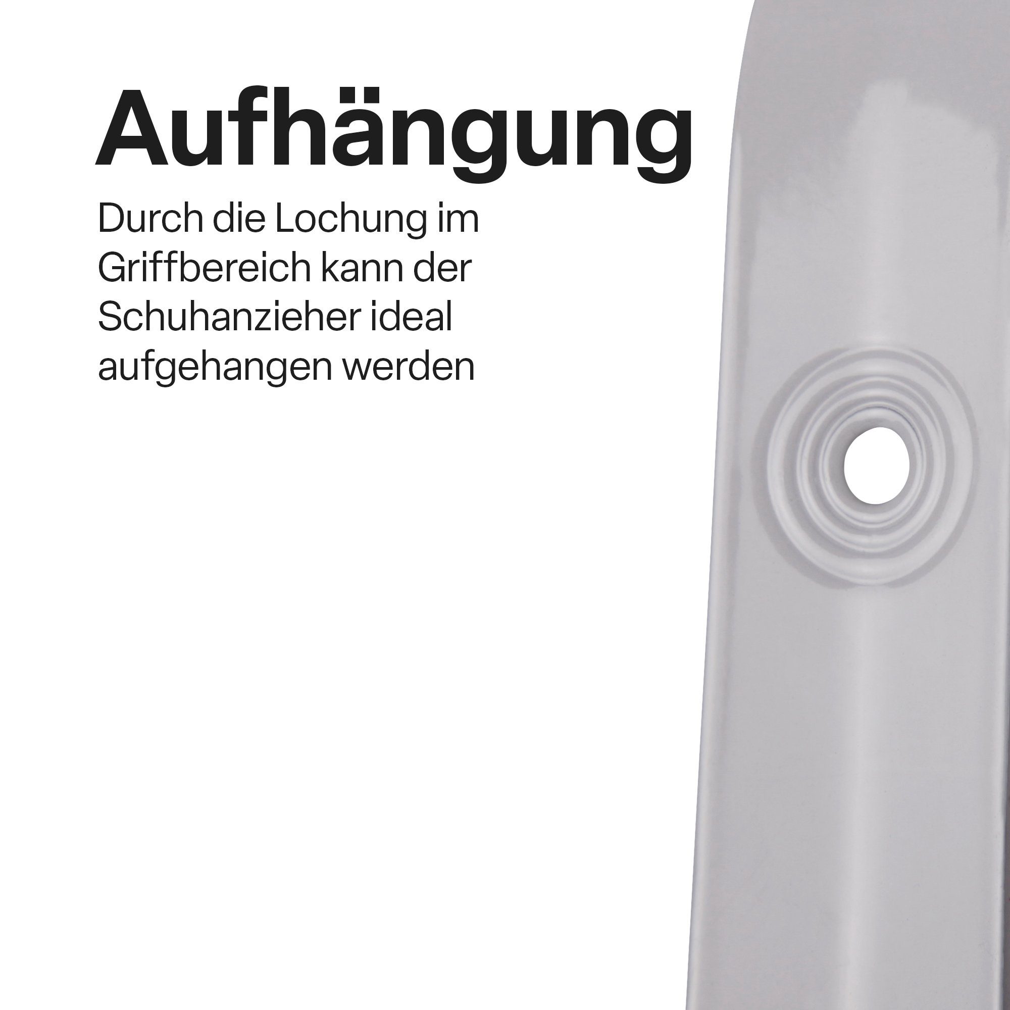 XXL Schuhlöffel Bestlivings - Schuhlöffel (79cm), (2er Stabile Pack 2-tlg), Schuhanziehhilfe Metall Schuhanzieher - Weiß