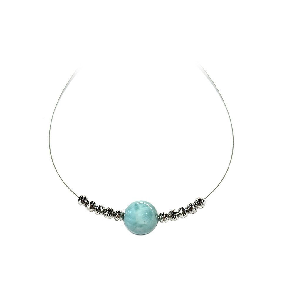 Cavill Collier Dominikanische 13,5ct Larimar Perlen günstig online kaufen