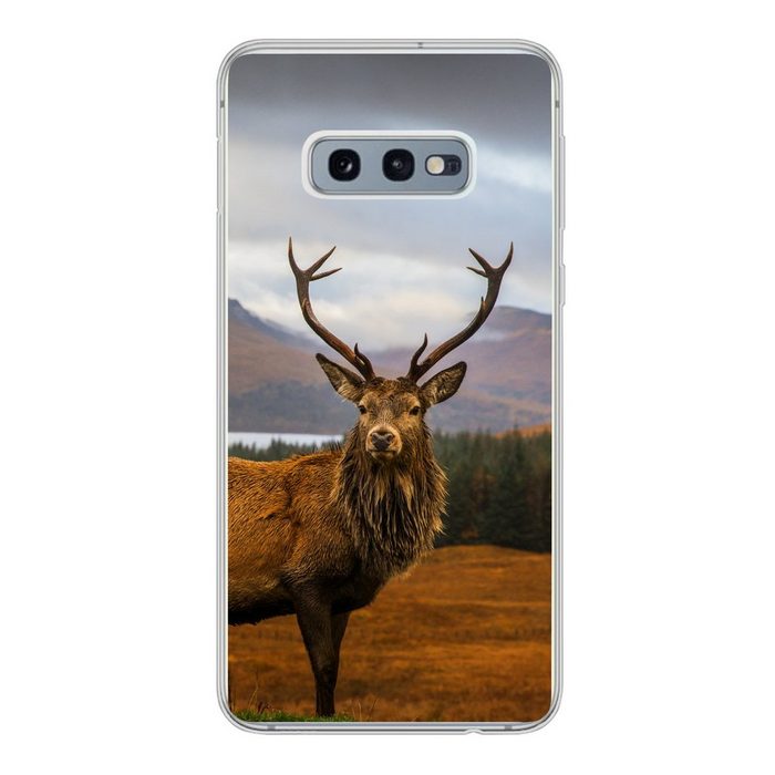 MuchoWow Handyhülle Hirsche - Berge - Wasser - Landschaft - Tiere - Bäume Phone Case Handyhülle Samsung Galaxy S10e Silikon Schutzhülle VZ11022