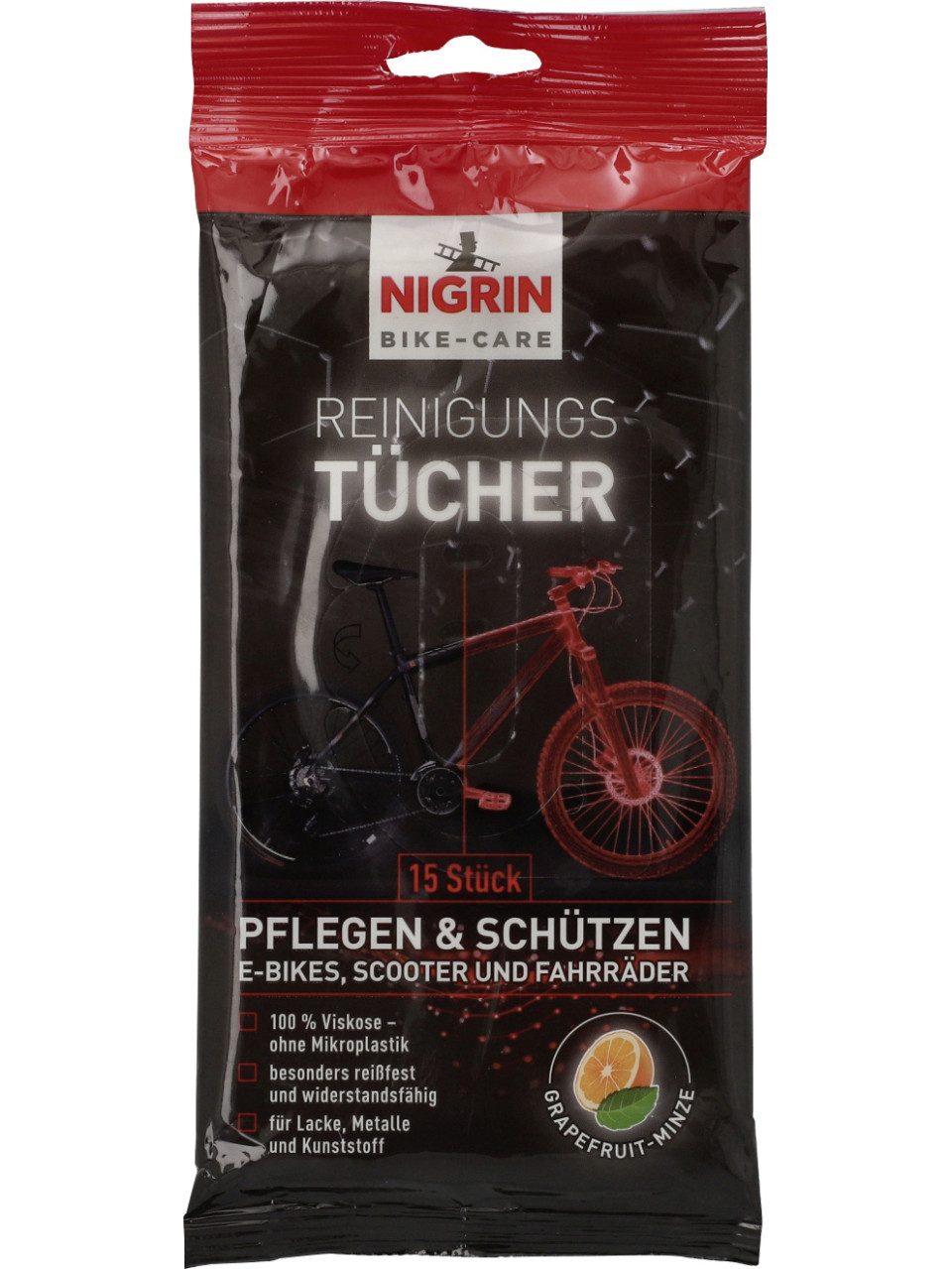NIGRIN Nigrin Reinigungs- und Pflegetücher E-Bike Scooter Grundreiniger