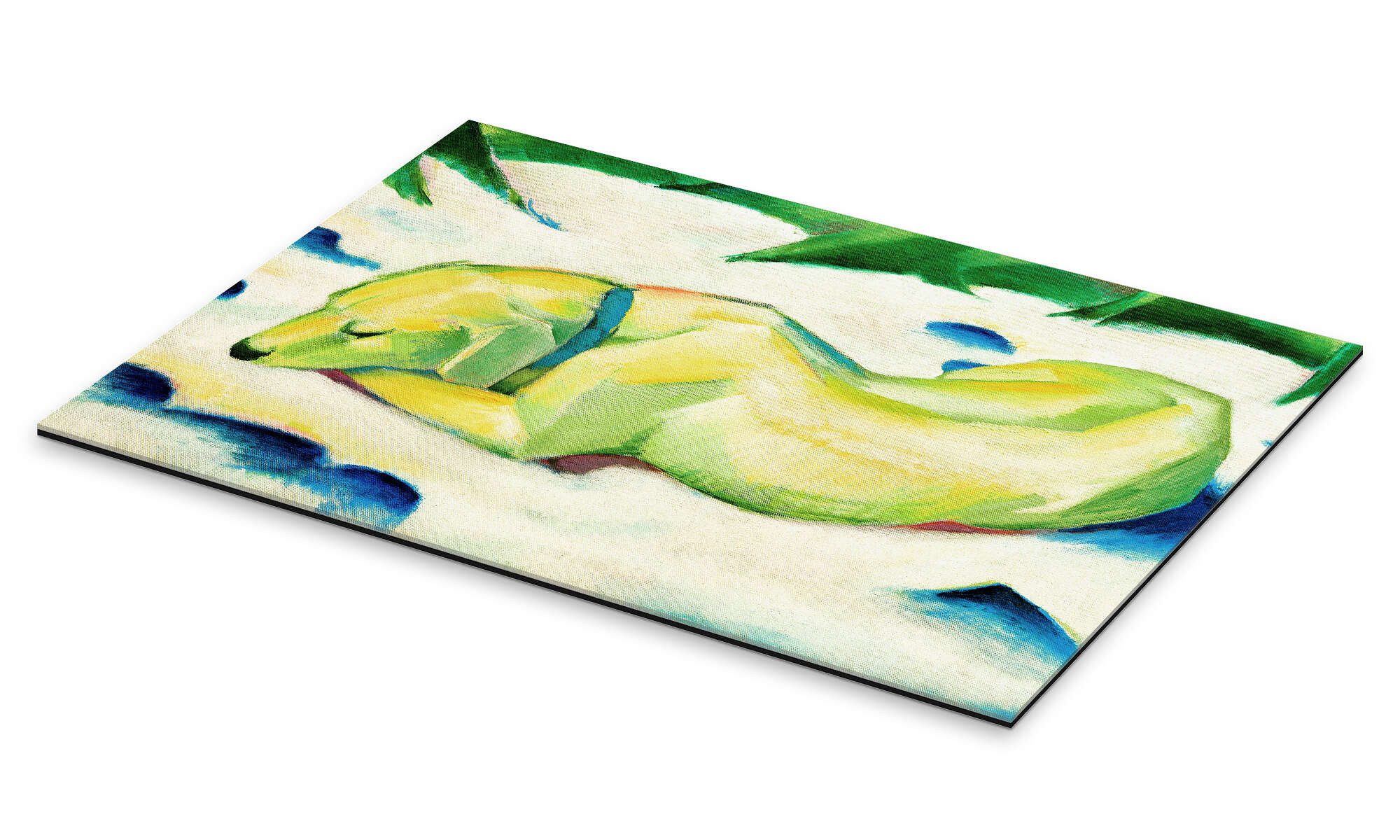 Posterlounge Poster Franz Marc, Liegender Hund günstig online kaufen