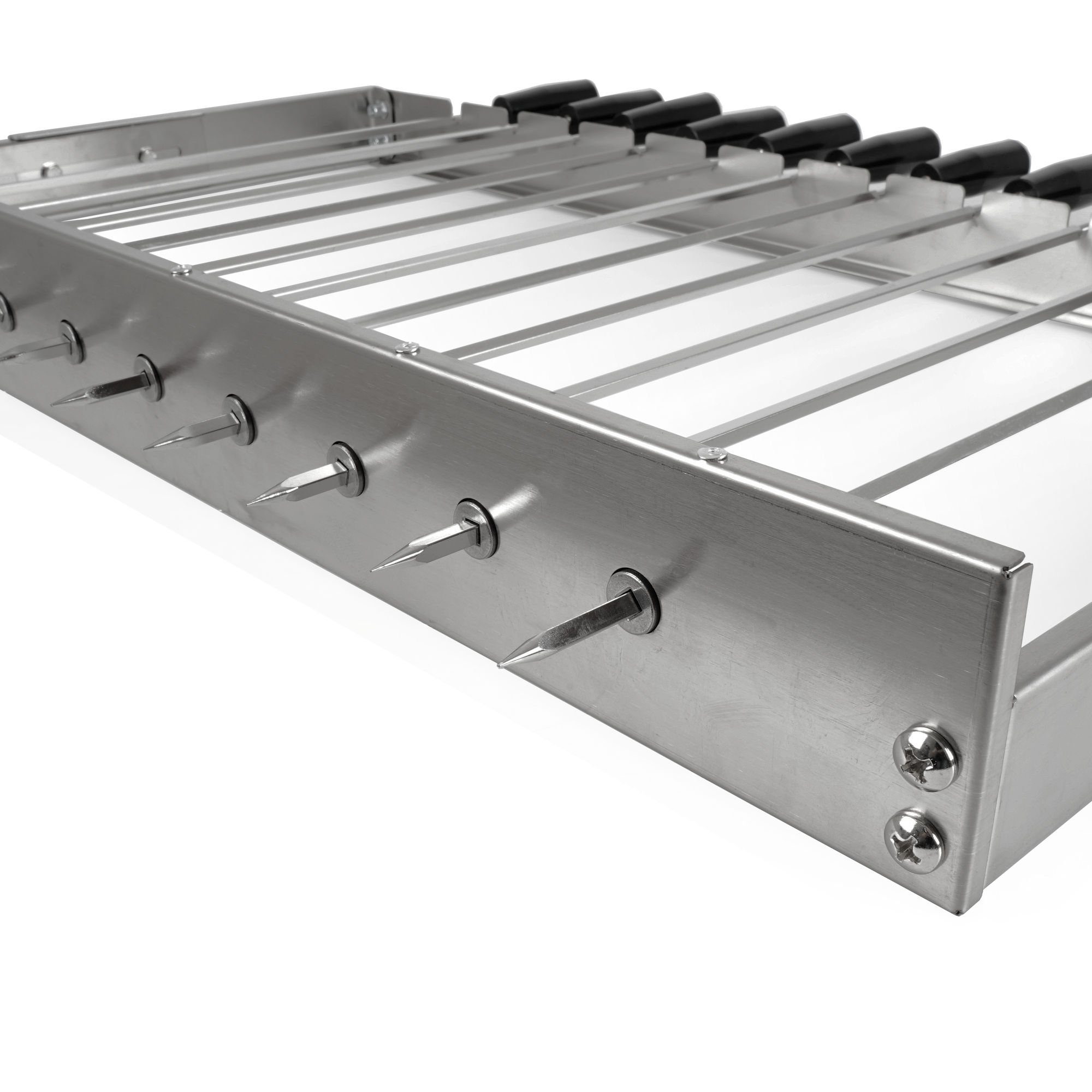 BBQ-Toro Drehspieß Edelstahl Grillaufsatz, 11 Spieße 70 x 26-40 cm, Motor links – Bild 4 von 5