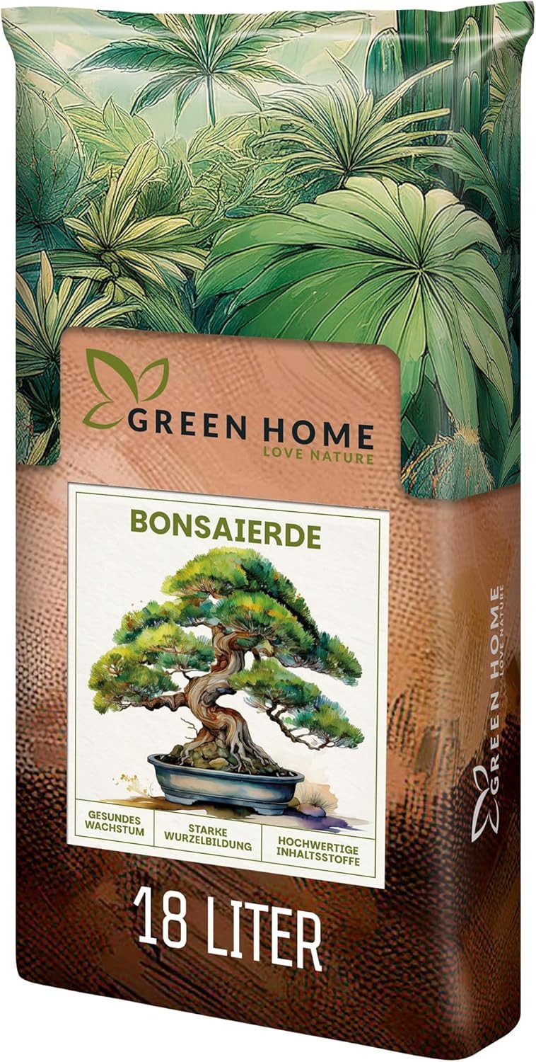 GREEN HOME LOVE NATURE Spezialerde Bonsaierde für gesunde Wurzeln & Drainage, In