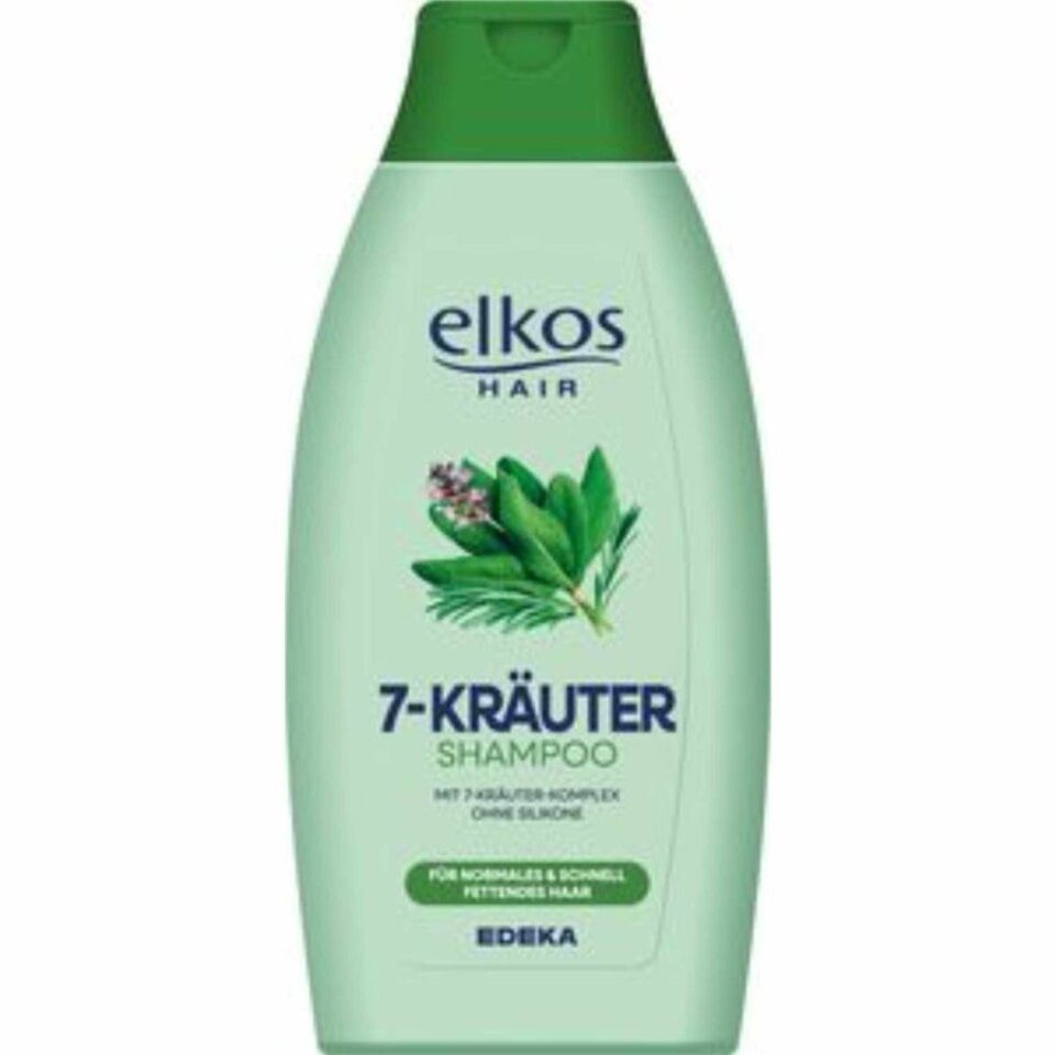 elkos Haarshampoo Elkos Shampoo 7-Kräuter 500ml 8er Pack, 1-tlg.