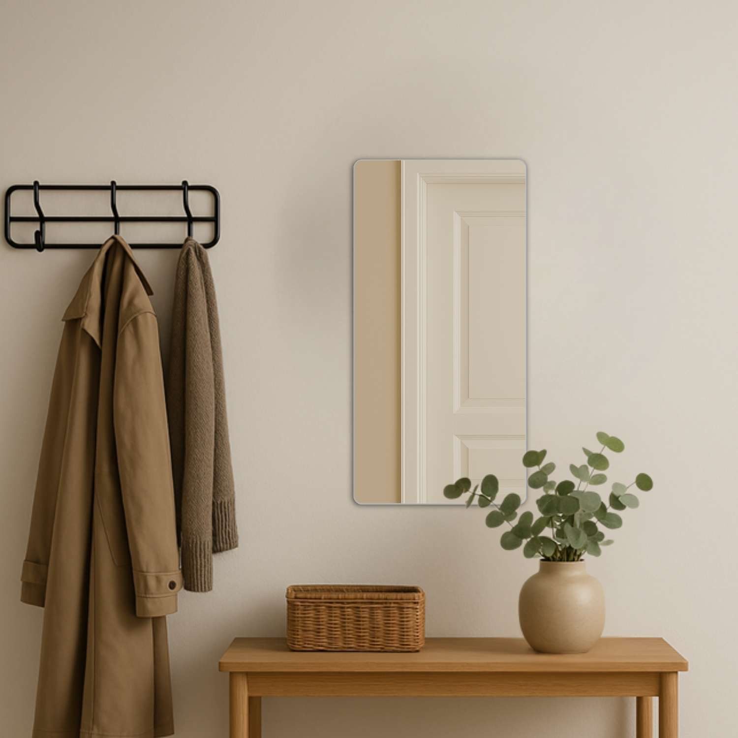 Loevschall Spiegel Refine, Wandspiegel für alle Raumtypen, Stilvoller Rahmen, Spiegel für Schlafzimmer, Wohnzimmer, Garderobe, Flur und Badezimmer