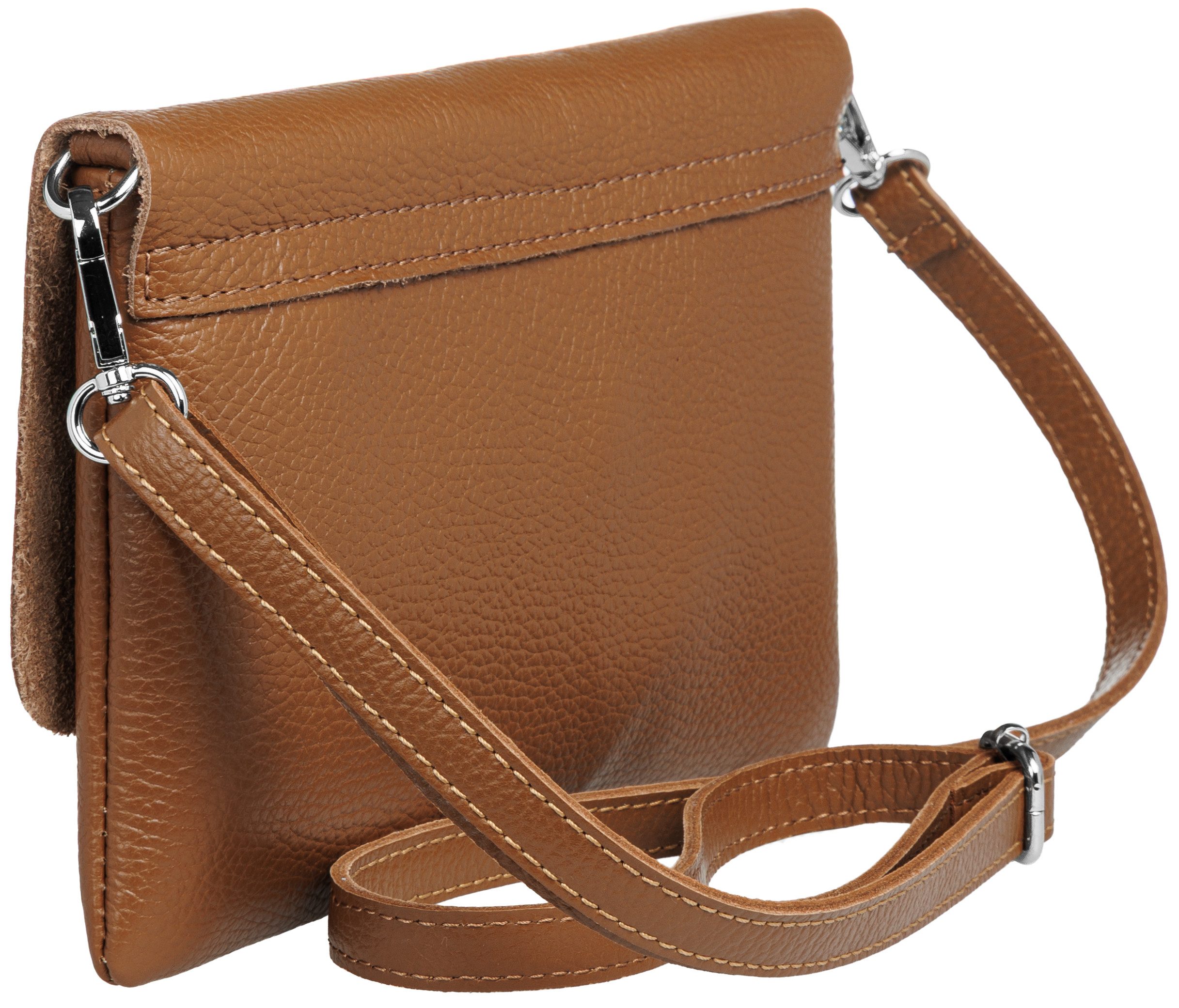 Caspar Clutch Abendtasche Damen Leder Handtasche - CLASSIC LINE - Modell No.835, leicht, elegant & unempfindlich - 100% Echtleder - Handmade in Italy