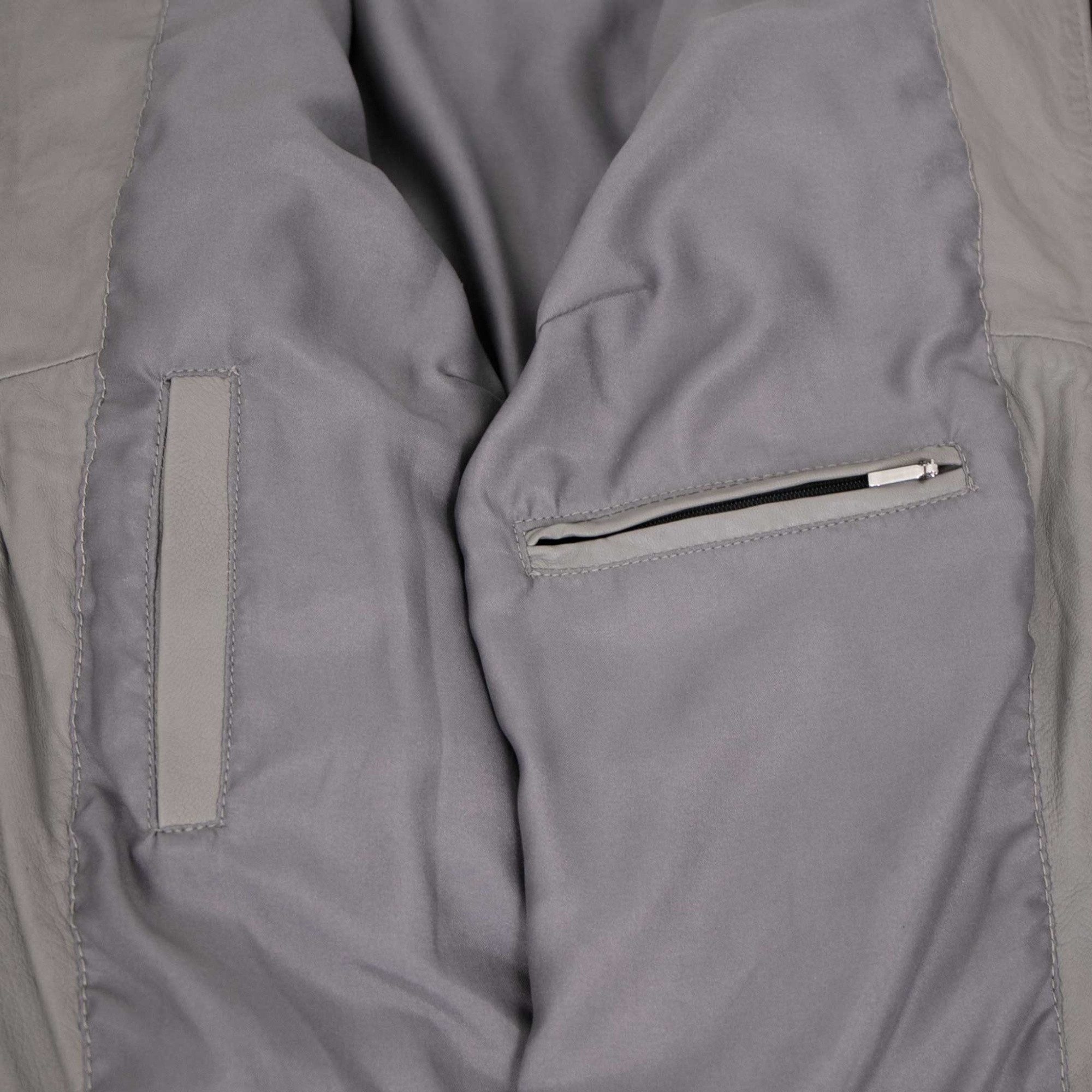Jilani Lederjacke Fulya Jilani - Damen Lederjacke Lammnappa grau – Bild 5 von 5