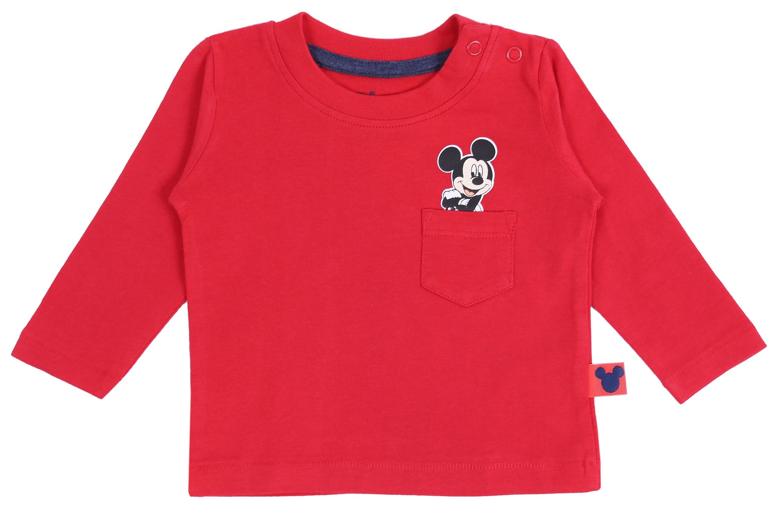 Langarmbluse 3 x Bluse Mickey-Maus DISNEY 0-3 Monate