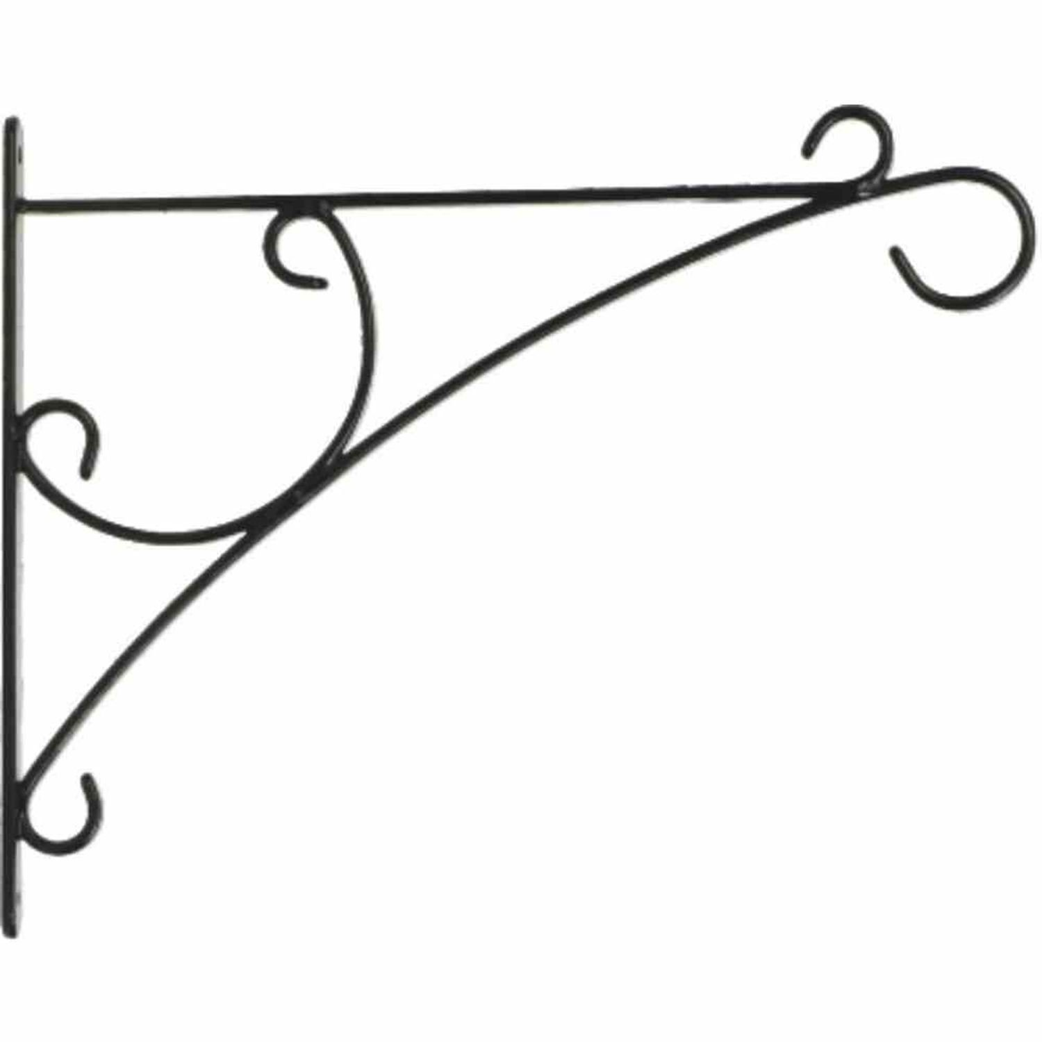 Siena Garden Pflanzkübel Wandhaken Curve, 35 cm, schwarz wetterbeständig
