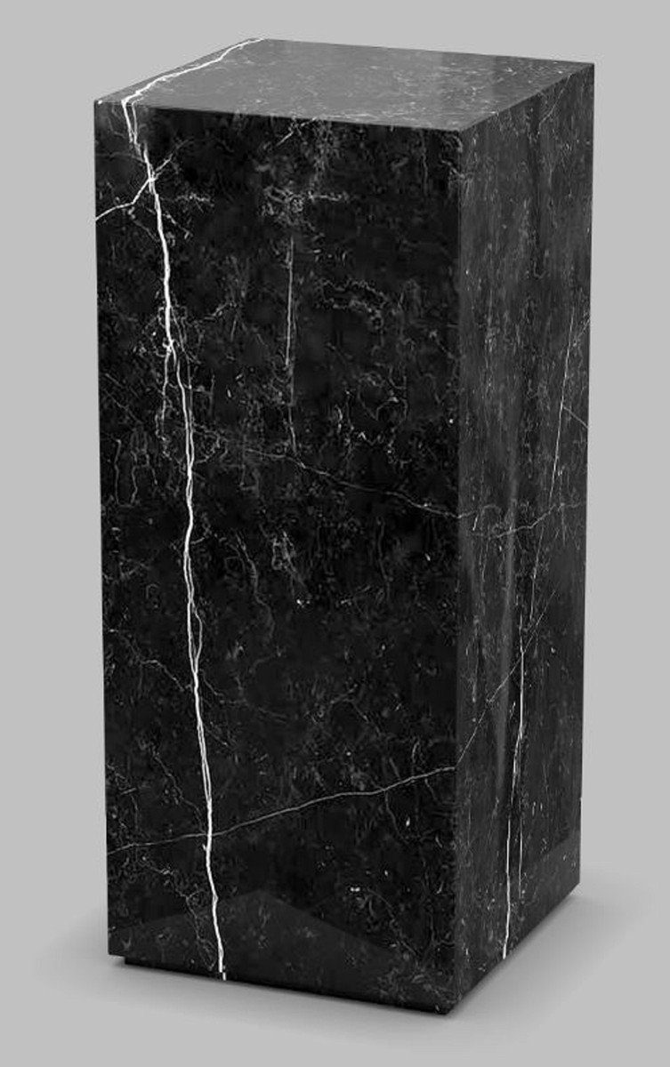 Casa Padrino Beistelltisch Luxus Marmor Beistelltisch Schwarz 30 x 30 x H. 70 cm - Deko Marmor Säule - Luxus Marmor Möbel