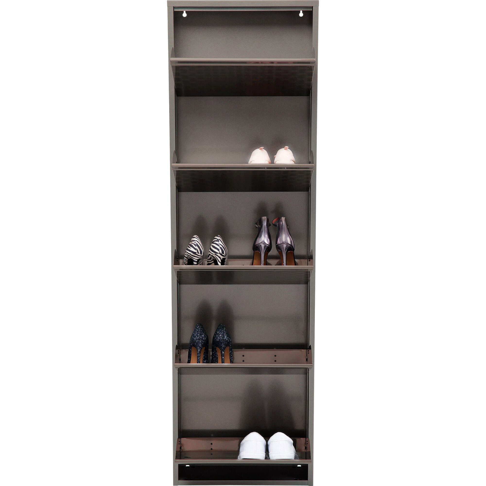 Kare Design Schuhschrank Caruso schmaler Schuhkipper mit 5 Klappen