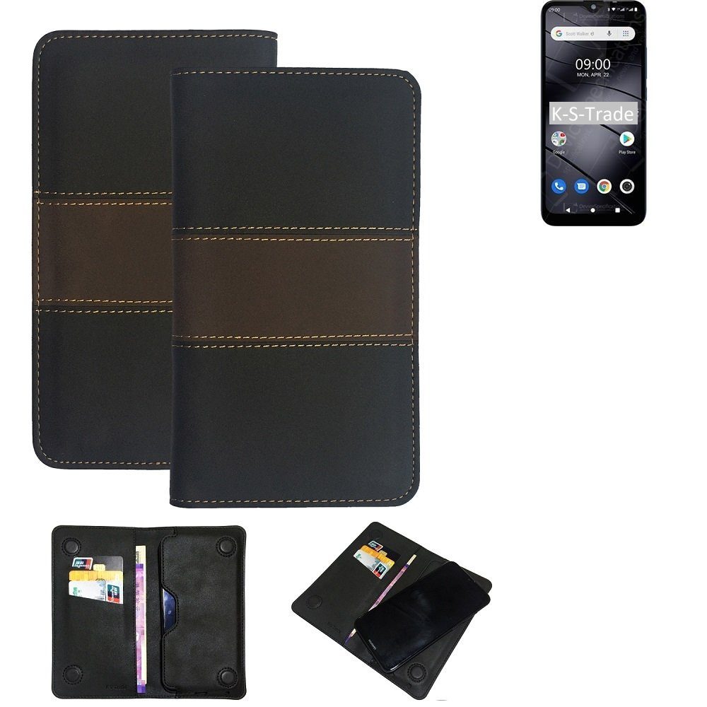K-S-Trade Handyhülle für Gigaset GS110, Hülle Handyhülle Schutzhülle  Walletcase Bookstyle Tasche Schutz