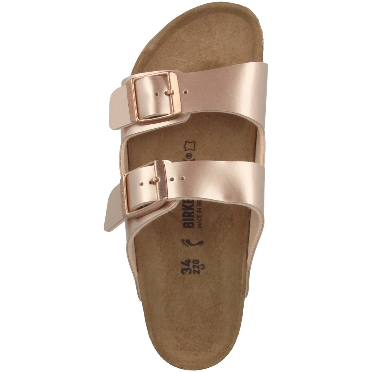 Birkenstock Copper Metallic Kinder Arizona Sandale schmal Kids Unisex Birko-Flor Electric