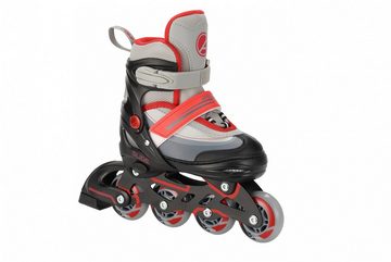 AMIGO Inlineskates 2 in 1 Kinder - Inlineskates & Eishockey Schlittschuhe, (in rot, blau oder gelb), größenverstellbar von 30 - 33 (30 31 32 33) & 34 - 37 (34 35 36 37)