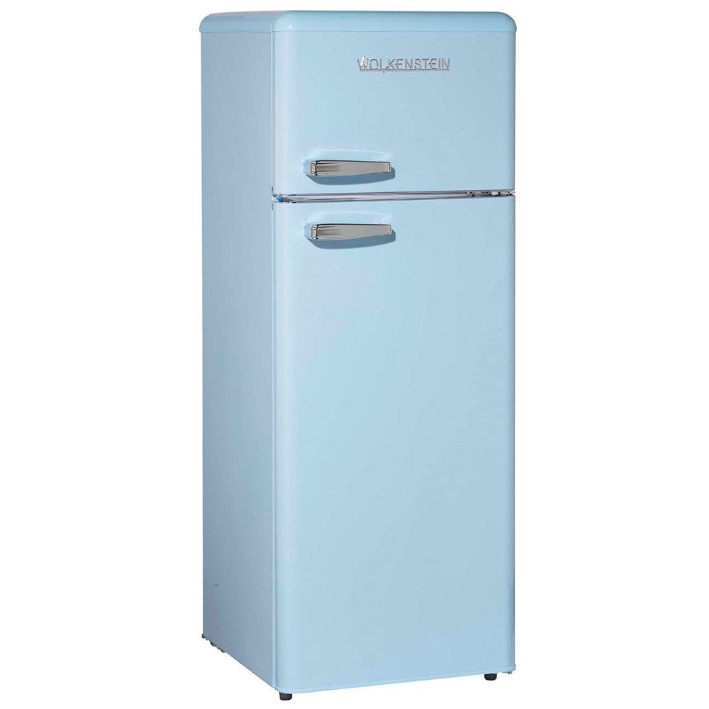 Wolkenstein Kühl-/Gefrierkombination GK212.4RT LB, 145.6 cm hoch, 54.5 cm breit, Kühlschrank Retro blau 211 Liter