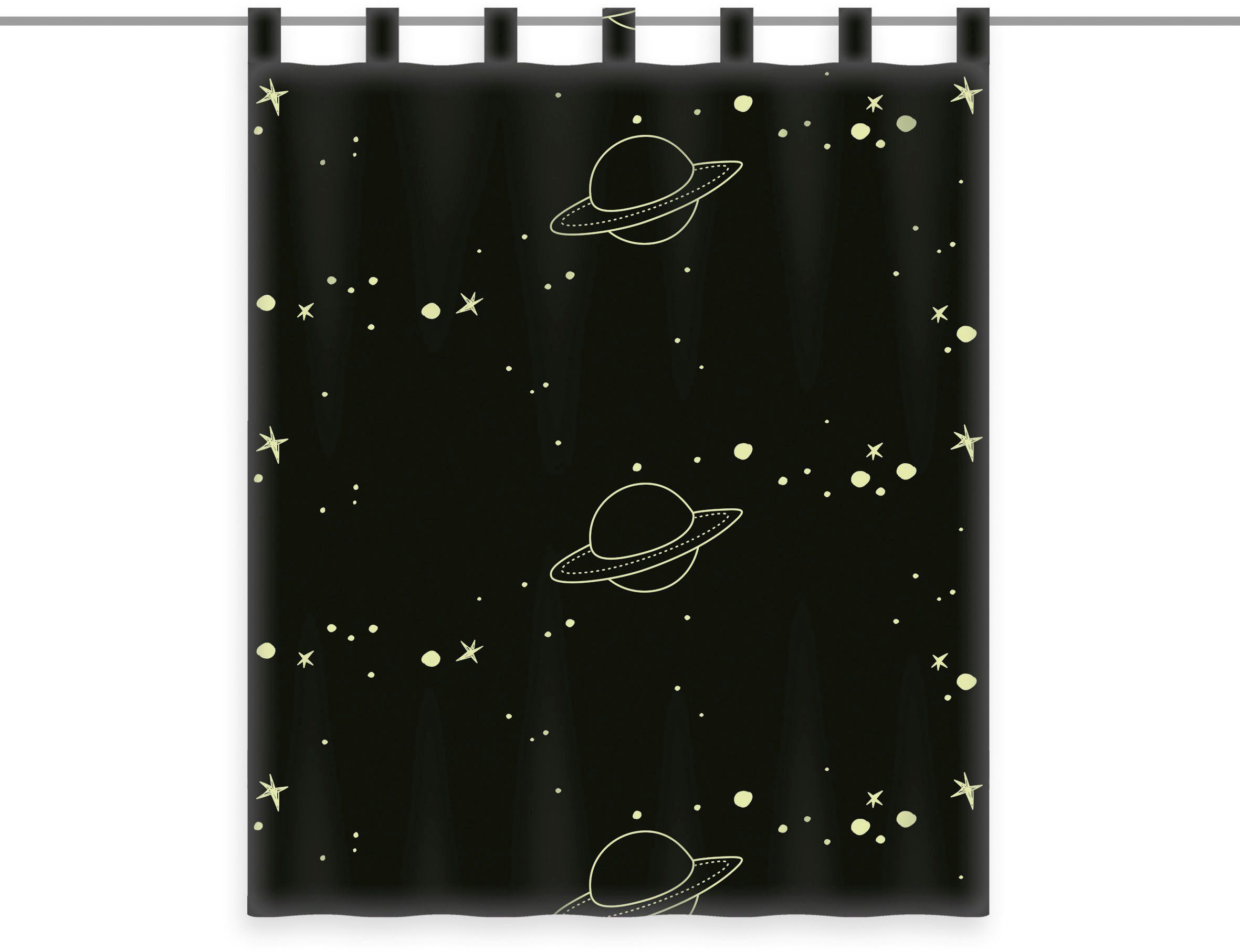 Peppa Pig Vorhang Peppa Pig Glow in the dark (1 St), Schlaufen, blickdicht, Voile – Bild 2 von 4