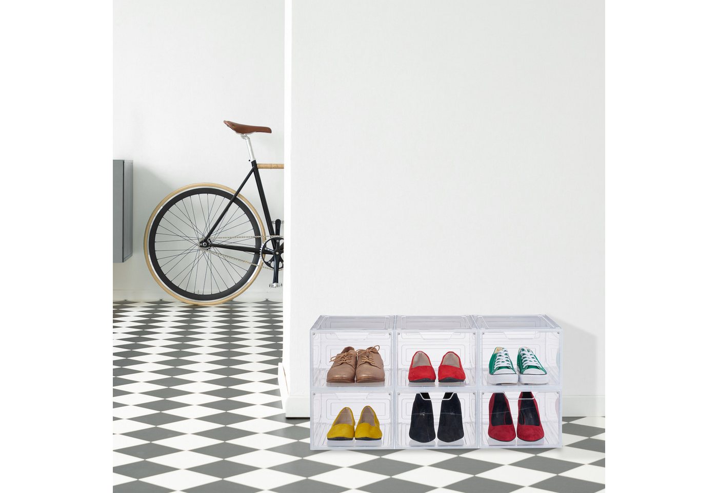 Thumbnail - relaxdays Schuhbox 6er Pack Schuhboxen (Set, 6 St., 6er Set)