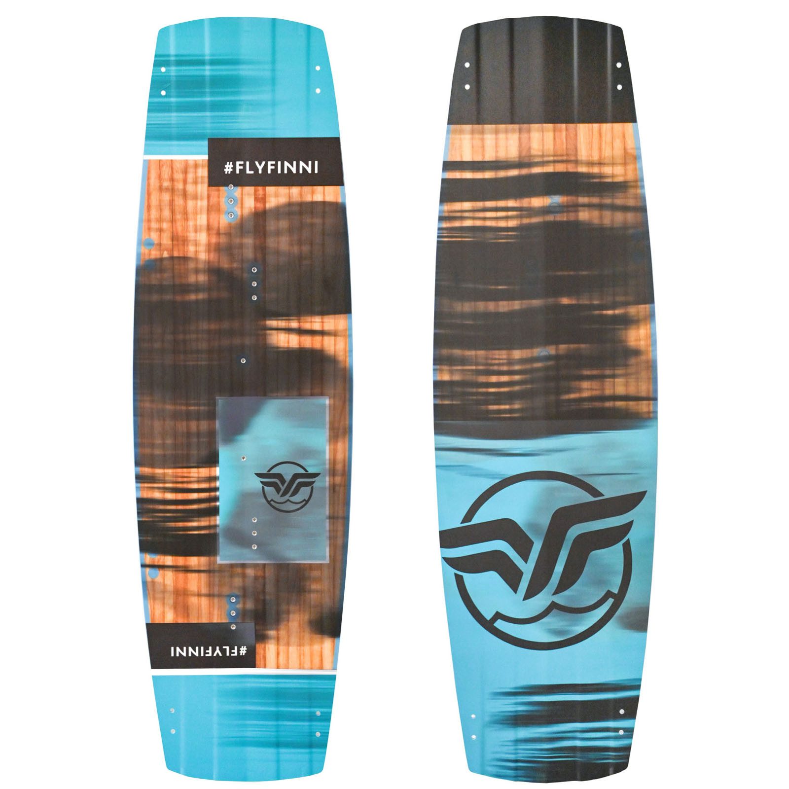 Kiteboard F2 Kiteboard Finn Flügel Promodel Wood Komplett 136cm Türkis 2025