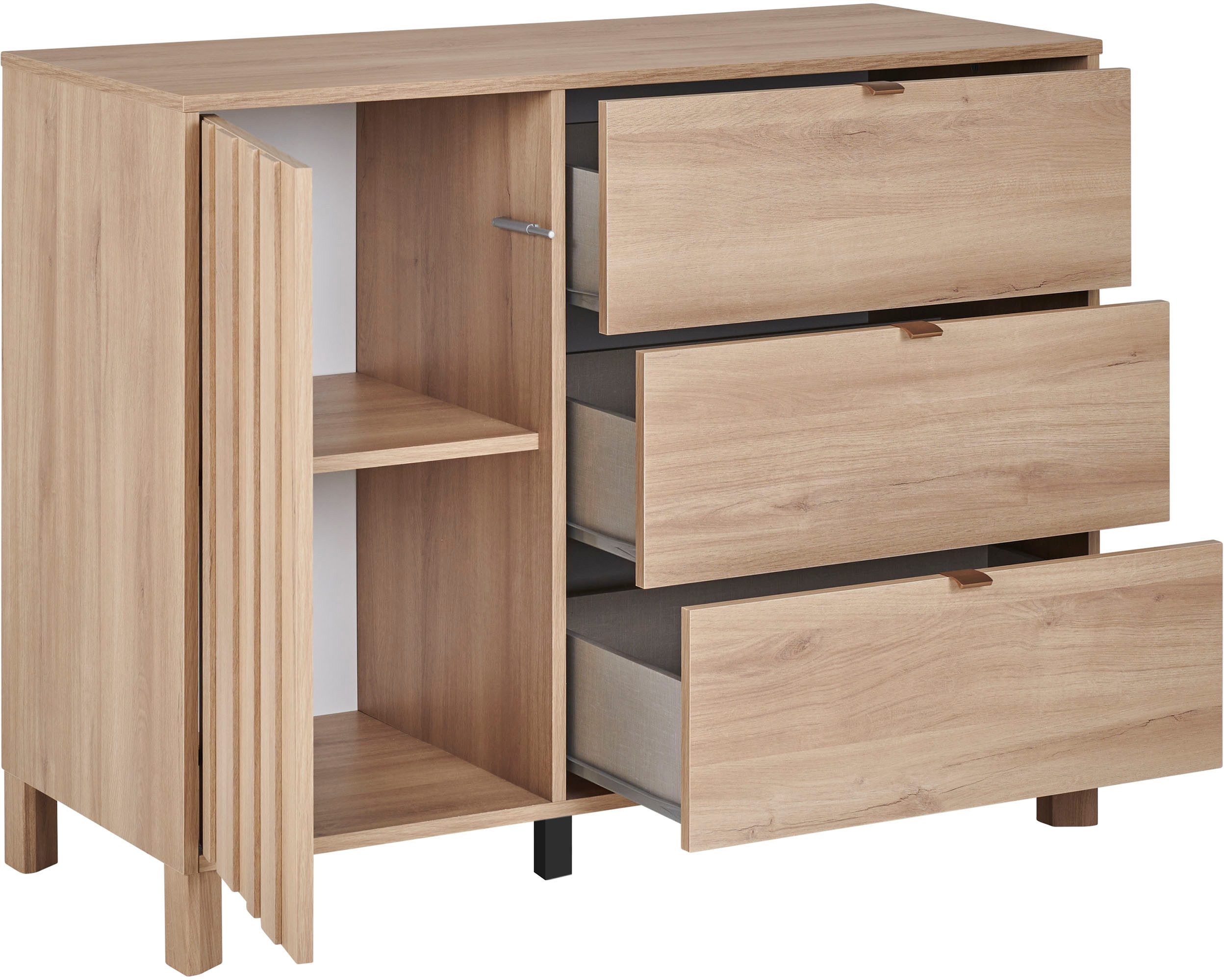 Gami Kommode kommode Calypso 3 Schubladen 1 Tür, Optimierter Stauraum mit dieser Kommode