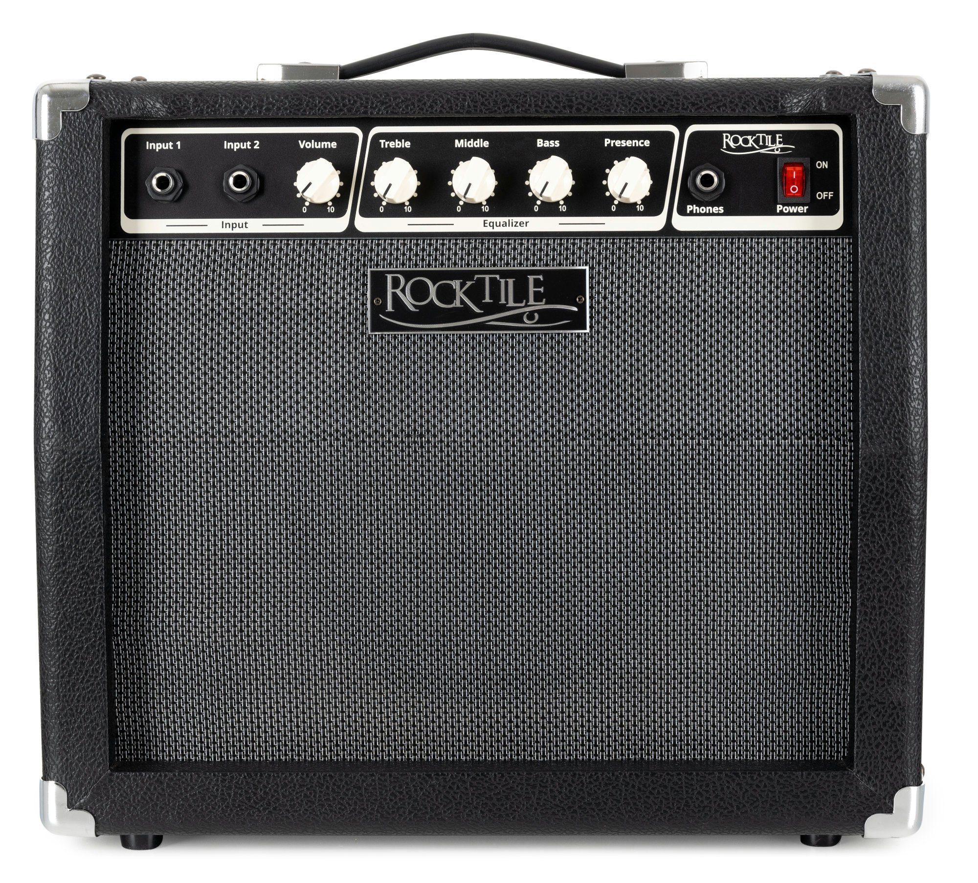 Rocktile BA-30 Jaco Basscombo Verstärker (30 W, Bassverstärker im Combo-Format - 10" Lautsprecher - 3-Band Equalizer)