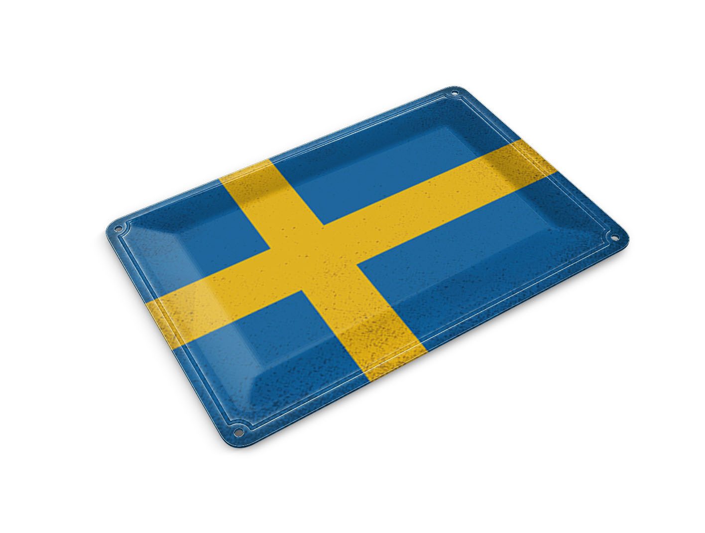 Femer GmbH Postkarte Flagge Schweden 14x10 cm Flag of Sweden Vintage, unfrankiert