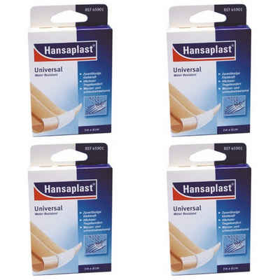 Hansaplast Wundpflaster 4 x Hansaplast Universal Water 1m x 6cm