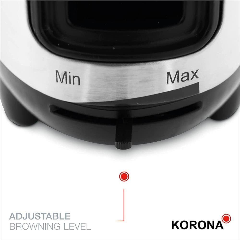 KORONA Toaster Single-Toaster 21304 Ein-Scheiben-Toaster 550 Watt, 1 langer Schlitz, für 1 Scheibe, 550 W