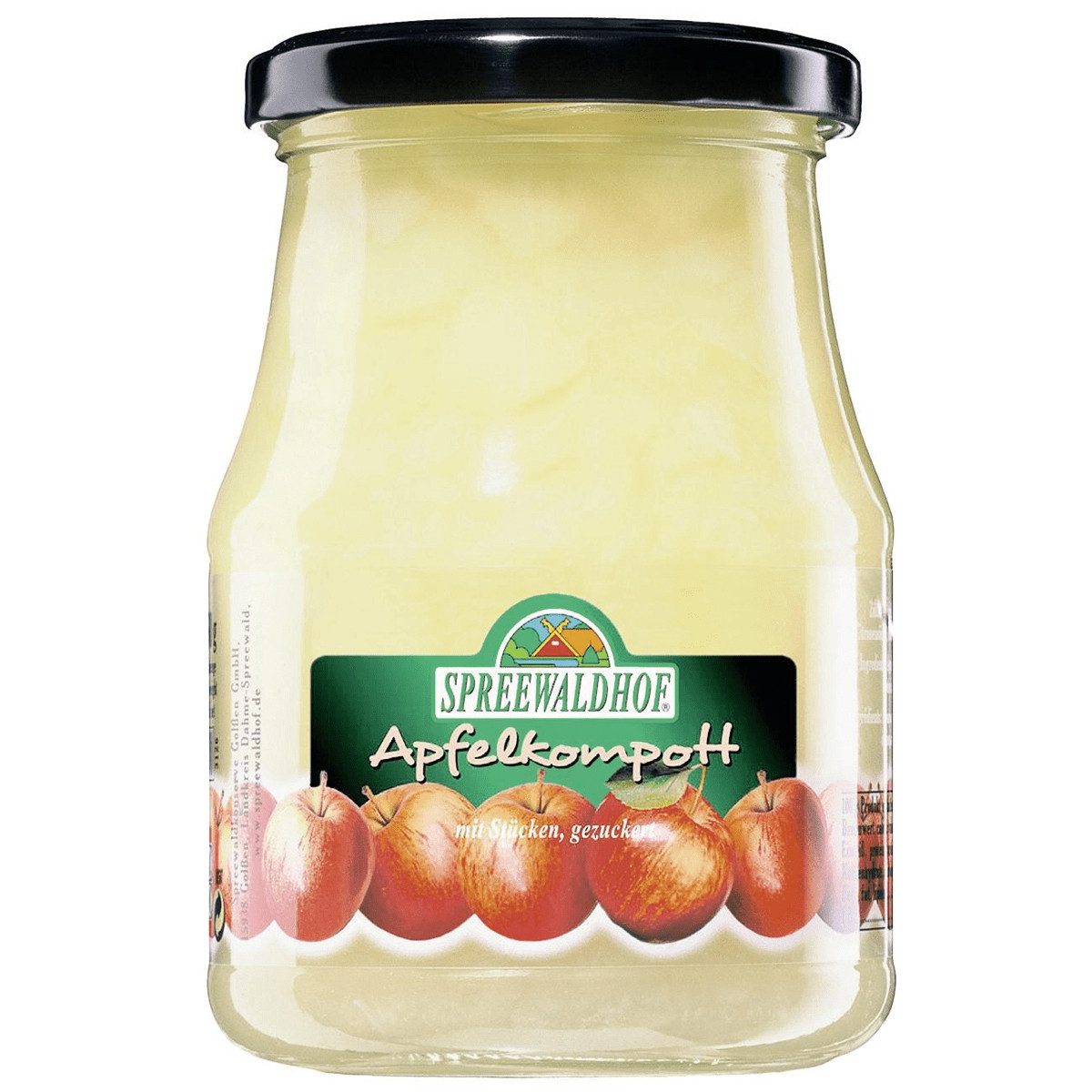 Spreewaldhof Gemüsekonserve, Spreewaldhof Apfelkompott Apfelmus gezuckert mit Stücken 360g