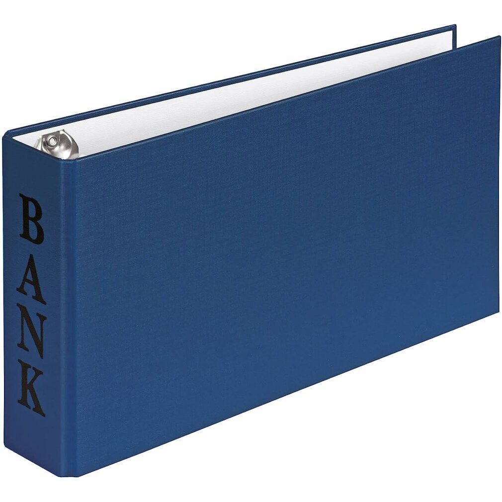 VELOFLEX Fächermappe VELOCOLOR® Bankringbuch 2-Ringe blau 4,5 cm DIN A6 quer