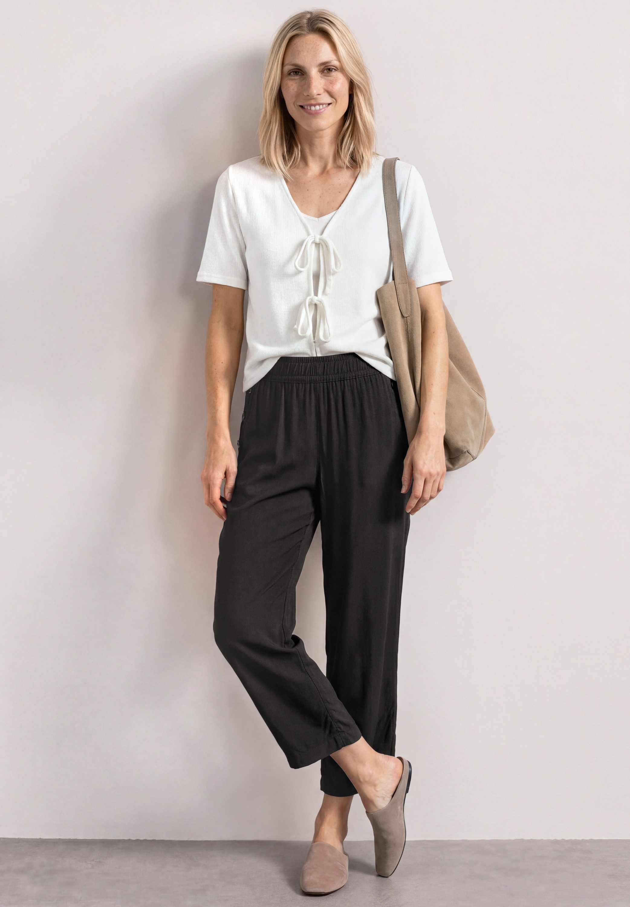 STREET ONE Stoffhose mit Wide Legs