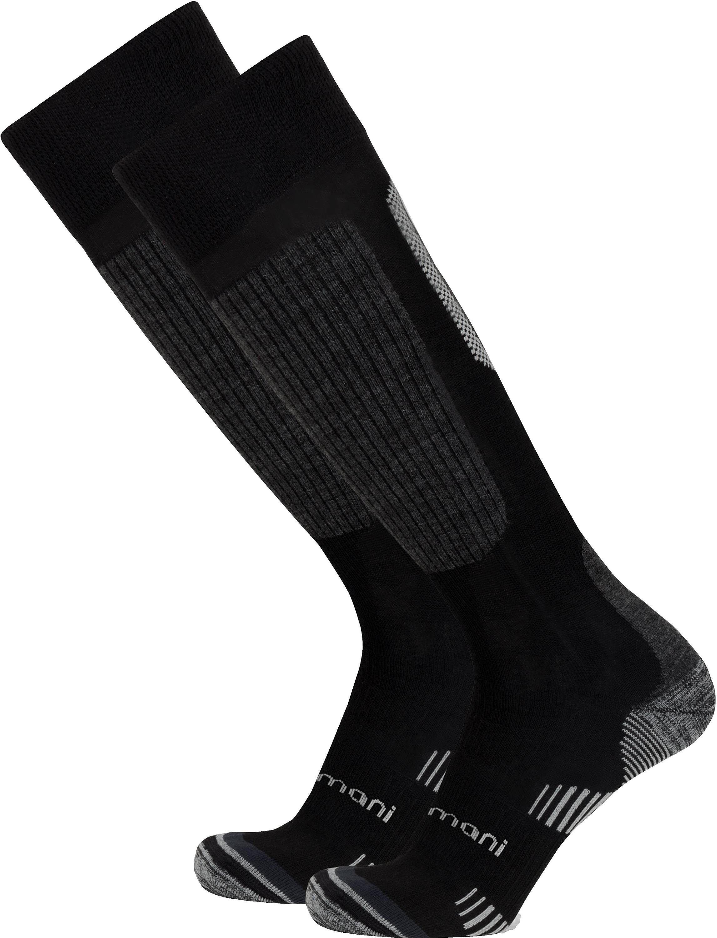 normani Wandersocken (Set, 2 Paar) Schwarz Merinowolle hochwertige