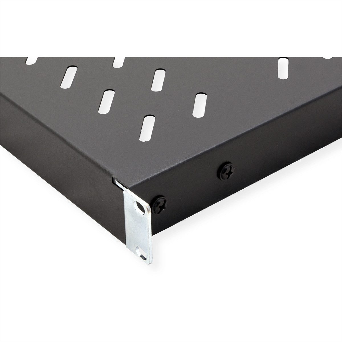 VALUE Netzwerkschrank 19-Zoll-Fachboden 1HE tiefenvariabel, 440 x 568 mm, 50kg Traglast