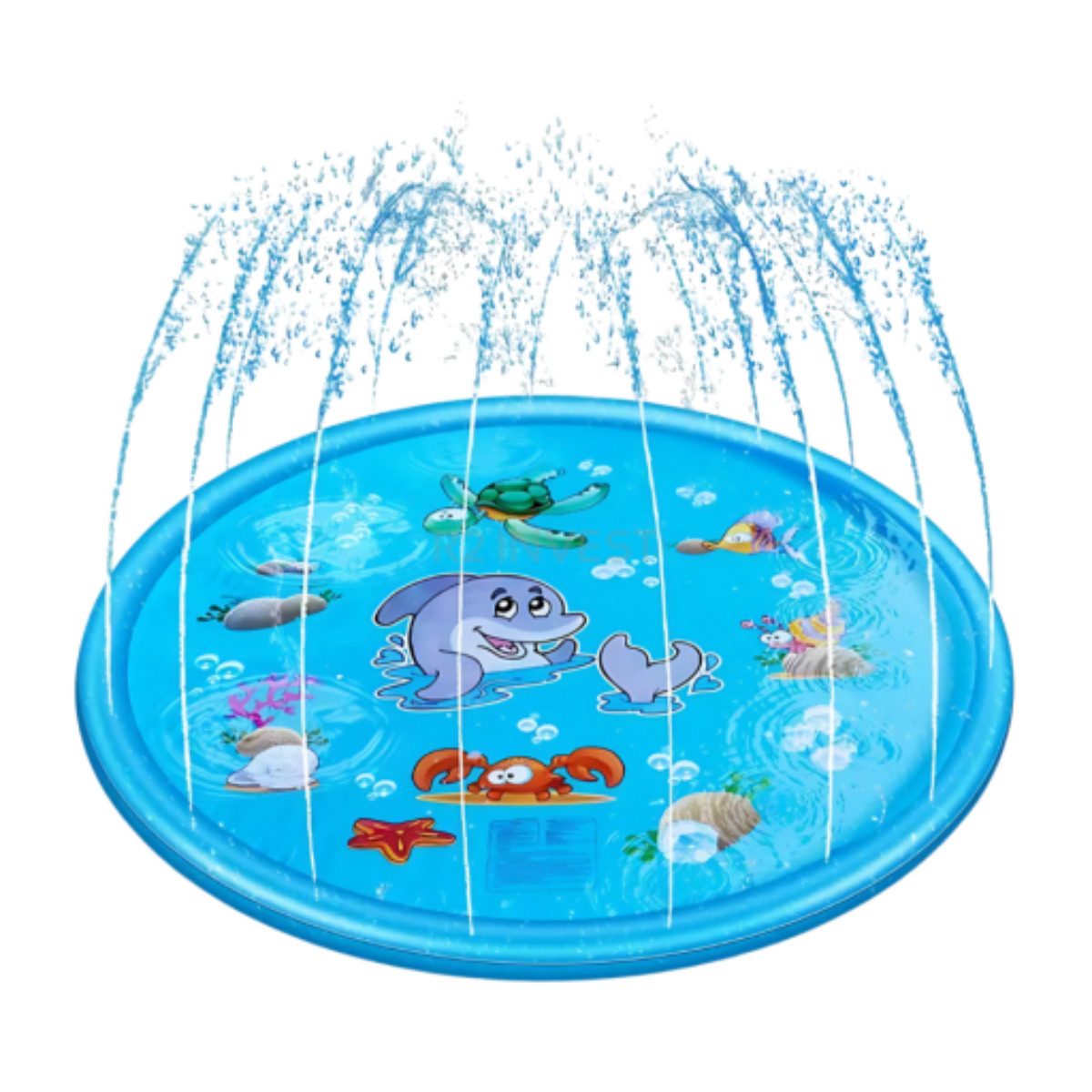 R2 Invest Badespielzeug Wasserspielmatte Kinder 100 cm Durchmesser Aufblasbare Wassermatte