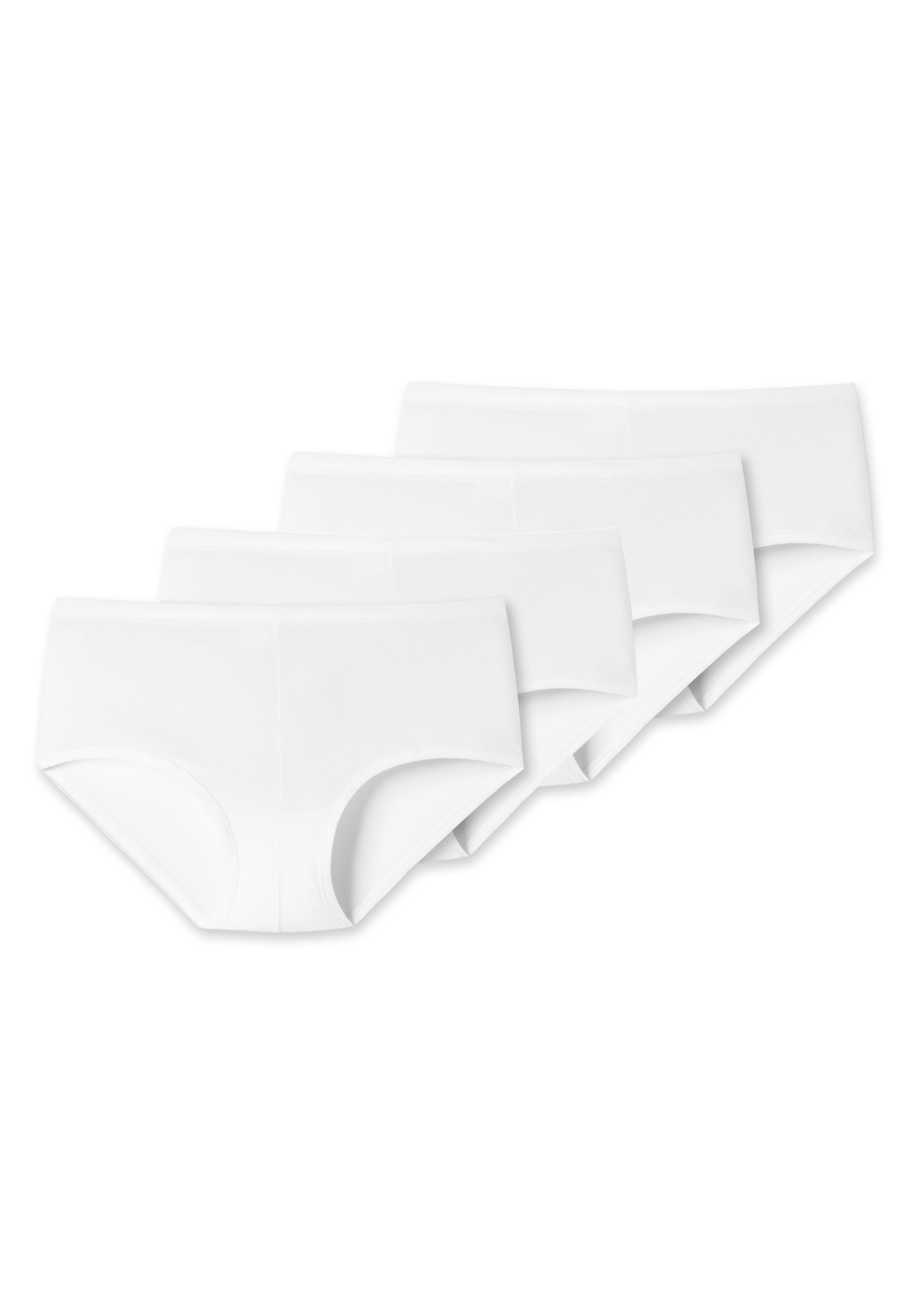 Material Besonders Panty - leichtes uncover Slip Basic Short 4-St) Pack 4er Weiß SCHIESSER by (Spar-Set,