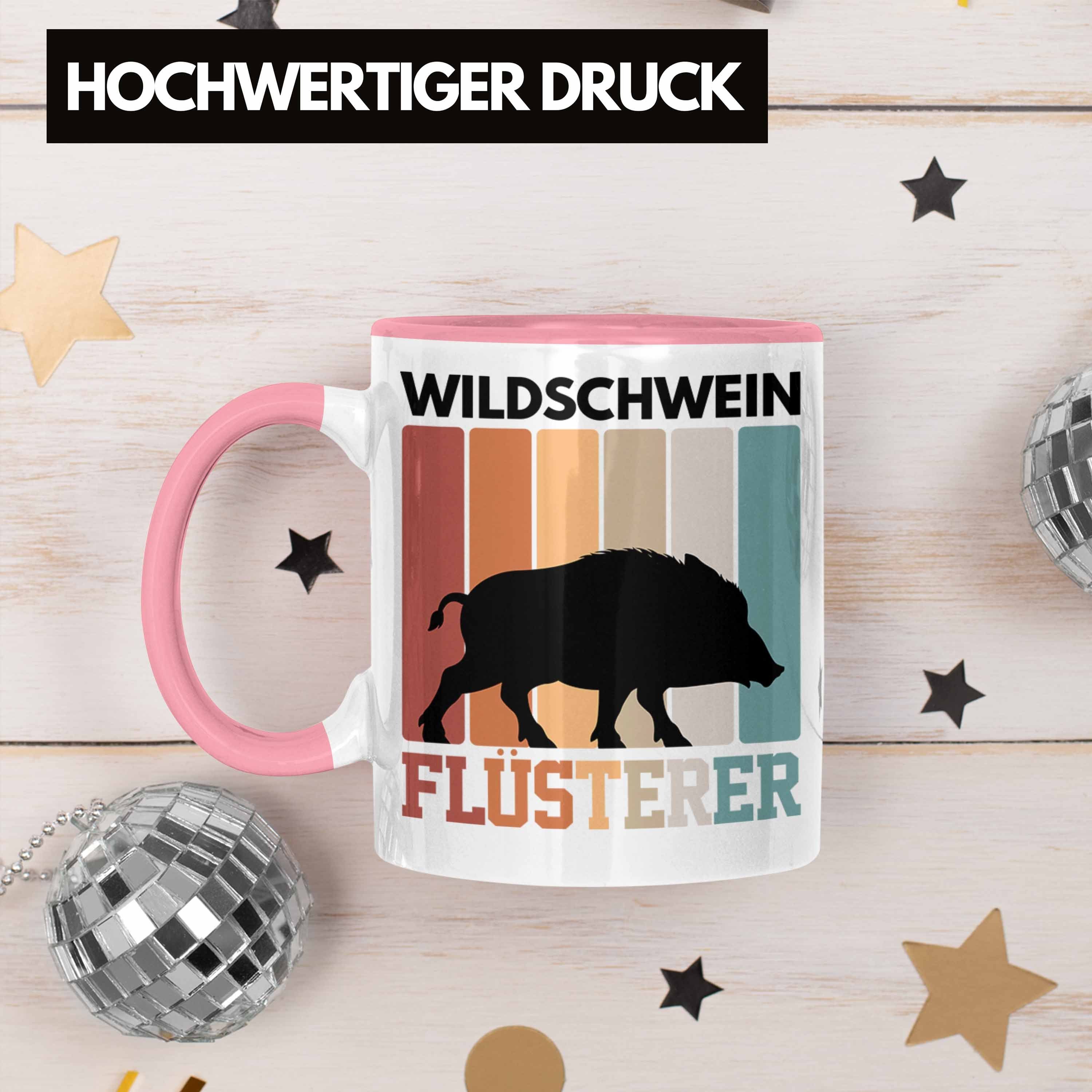 Geschenk Tasse Flüsterer Trendation Wildschwein Tasse Gesche Trendation Lustige - Jäger Rosa